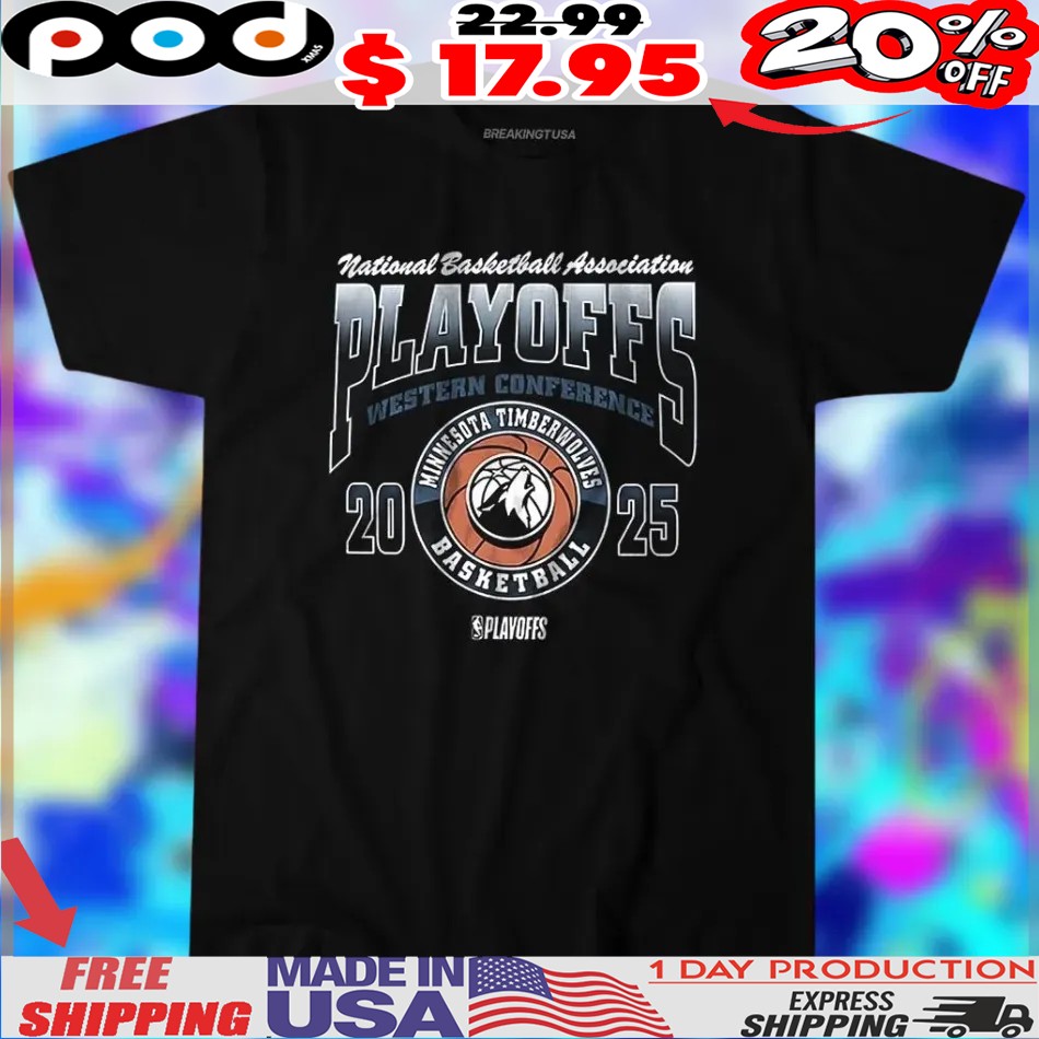 Minnesota Timberwolves Basketball 2025 Playoff Participant Franklin Shirt