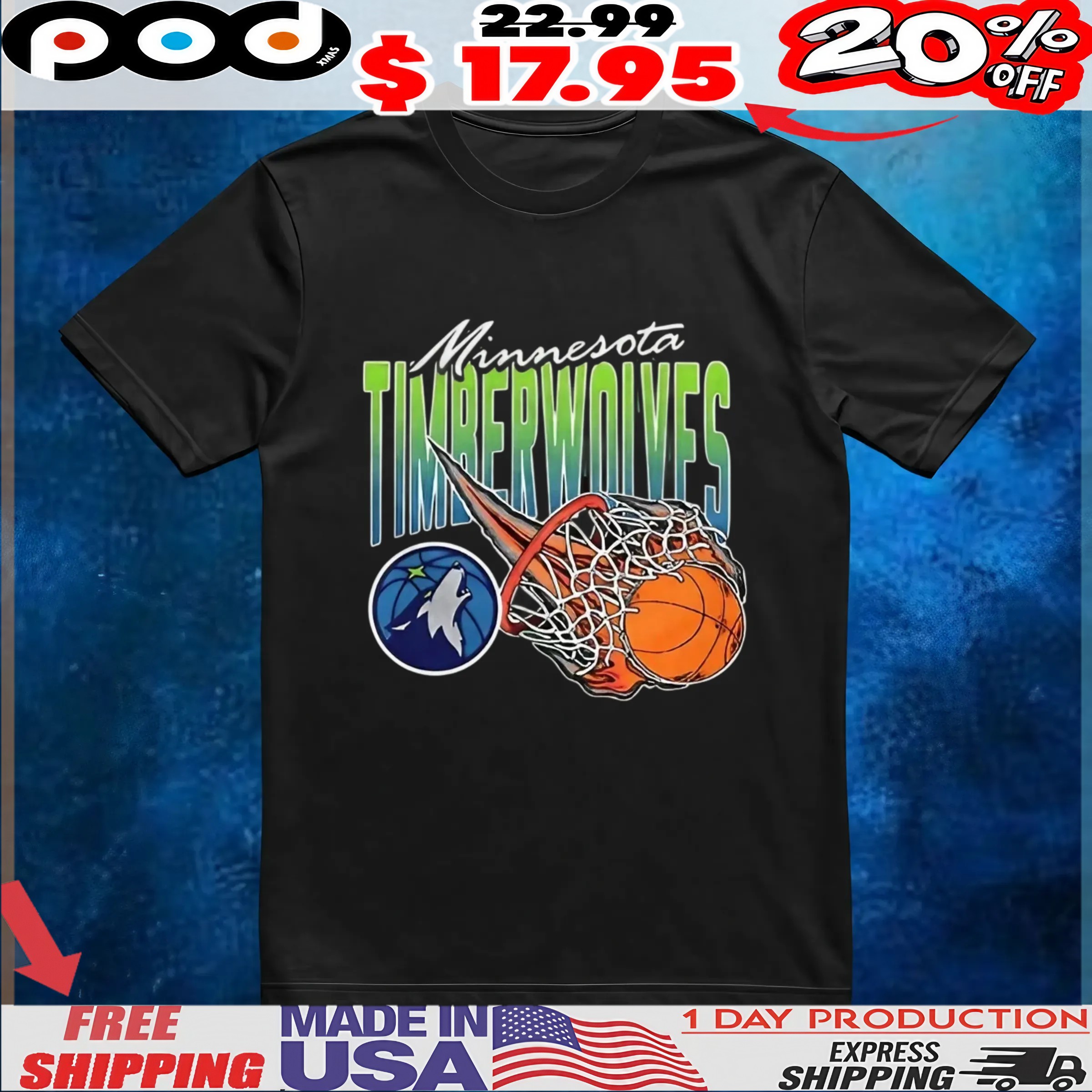 Minnesota Timberwolves on fire logo t shirt 1 Minnesota Timberwolves on fire logo t shirt