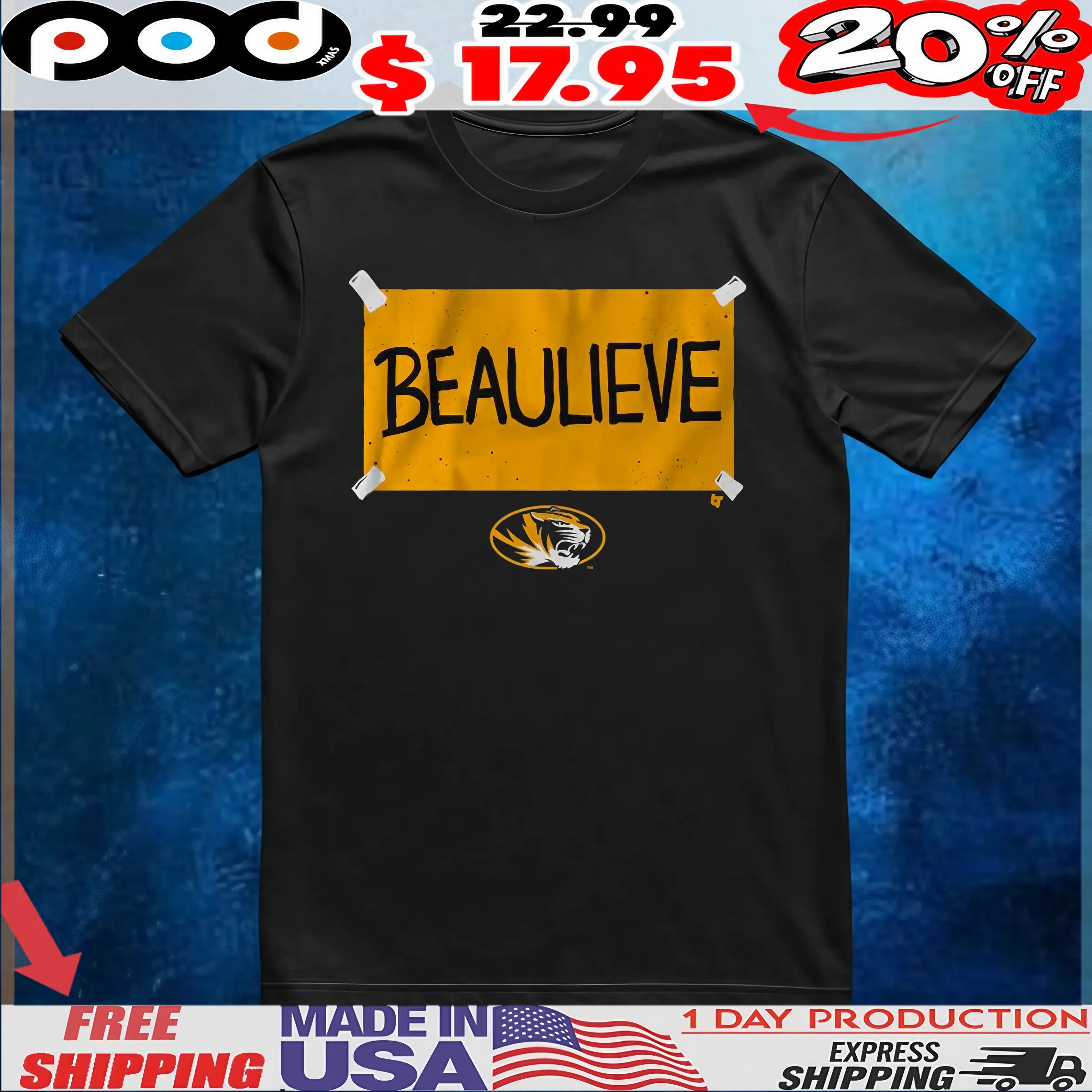 Missouri Football Beau Pribula Believe Beaulive T Shirt 1 Missouri Football Beau Pribula Believe Beaulive T Shirt