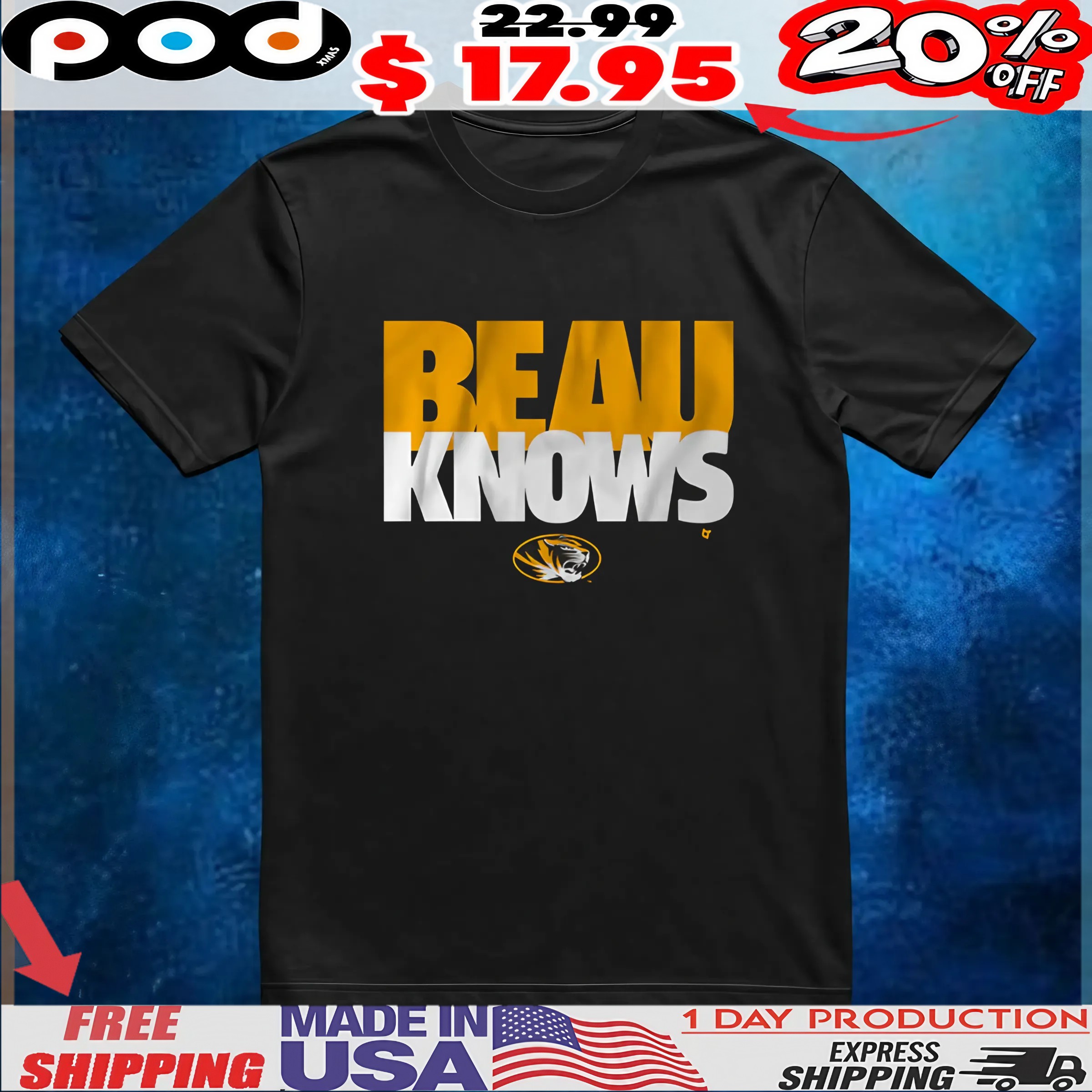 Missouri Football Beau Pribula Believe T Shirt 6 Missouri Football Beau Pribula Believe T Shirt