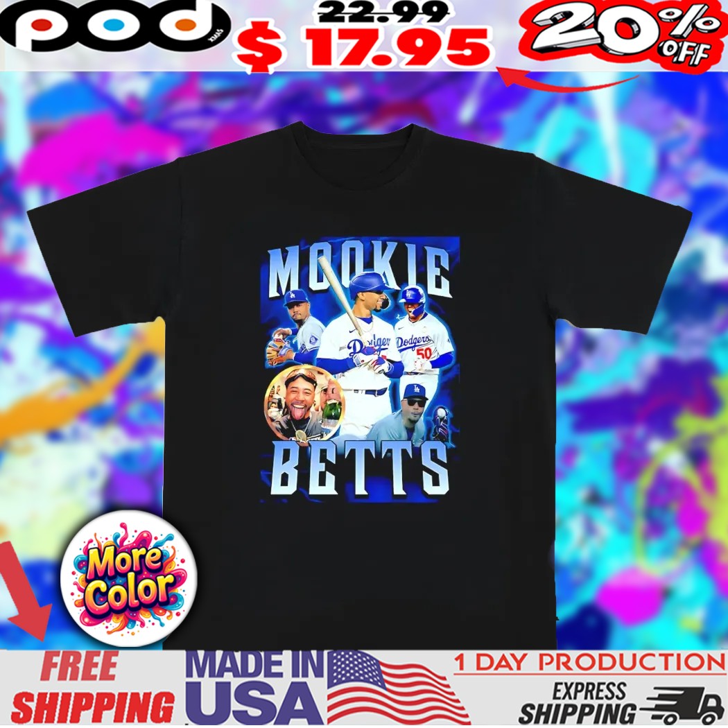 Mookie Betts Los Angeles Dodgers Player Vintage Bootleg Style Shirt