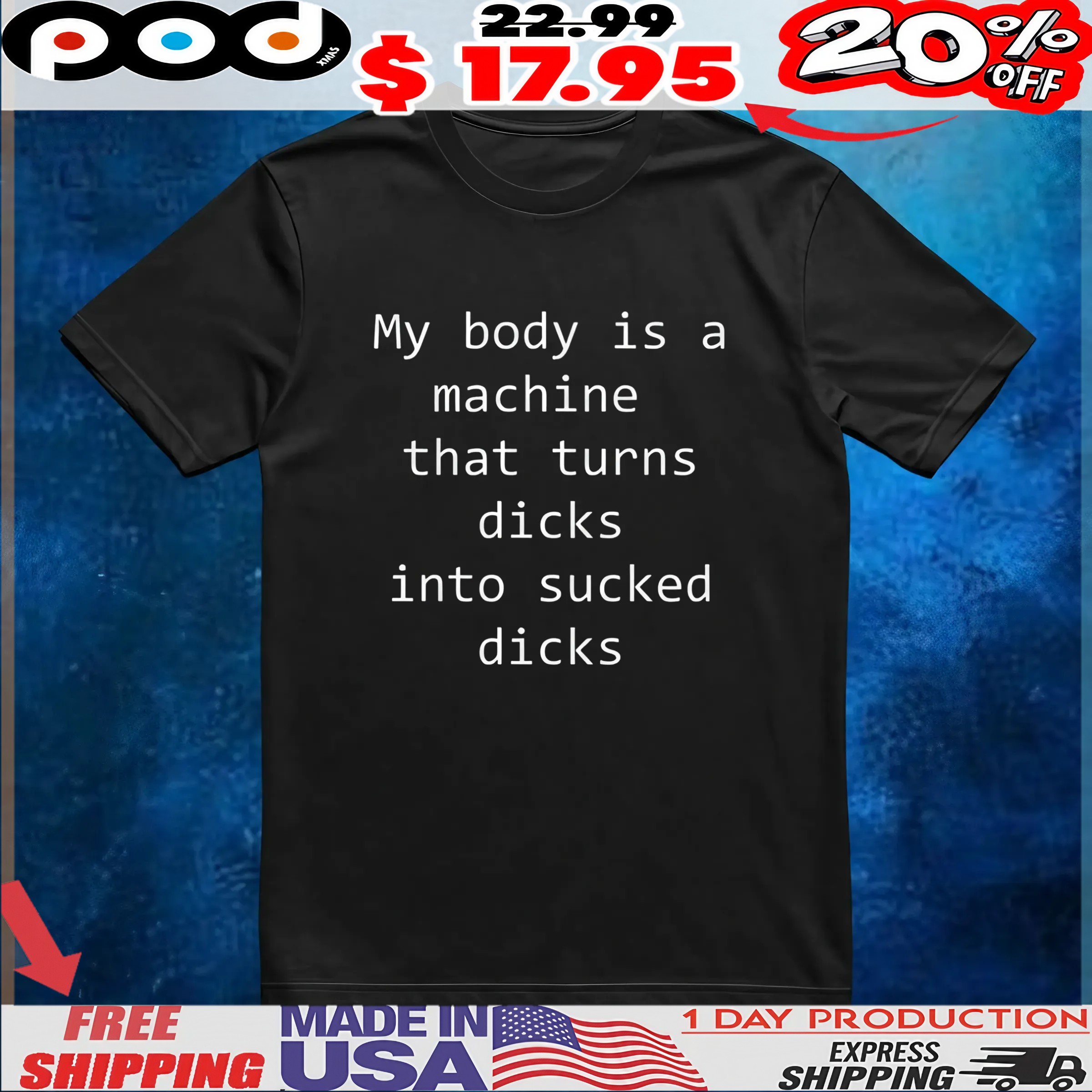 My Body Is A Machine That Turns Dicks Into Sucked Dicks T Shirt 6 My Body Is A Machine That Turns Dicks Into Sucked Dicks T Shirt