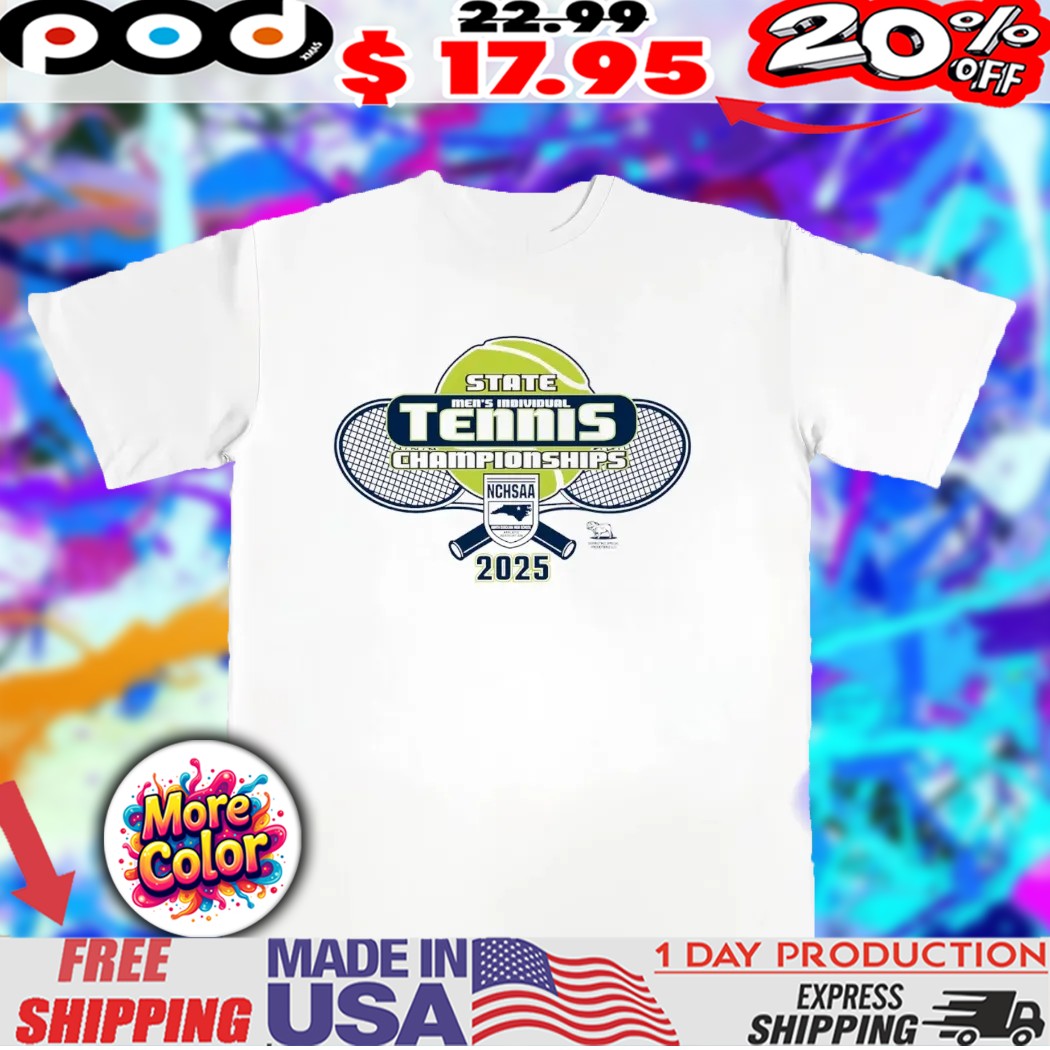 NCHSAA Tennis Men Individual Championships 2025 logo shirt