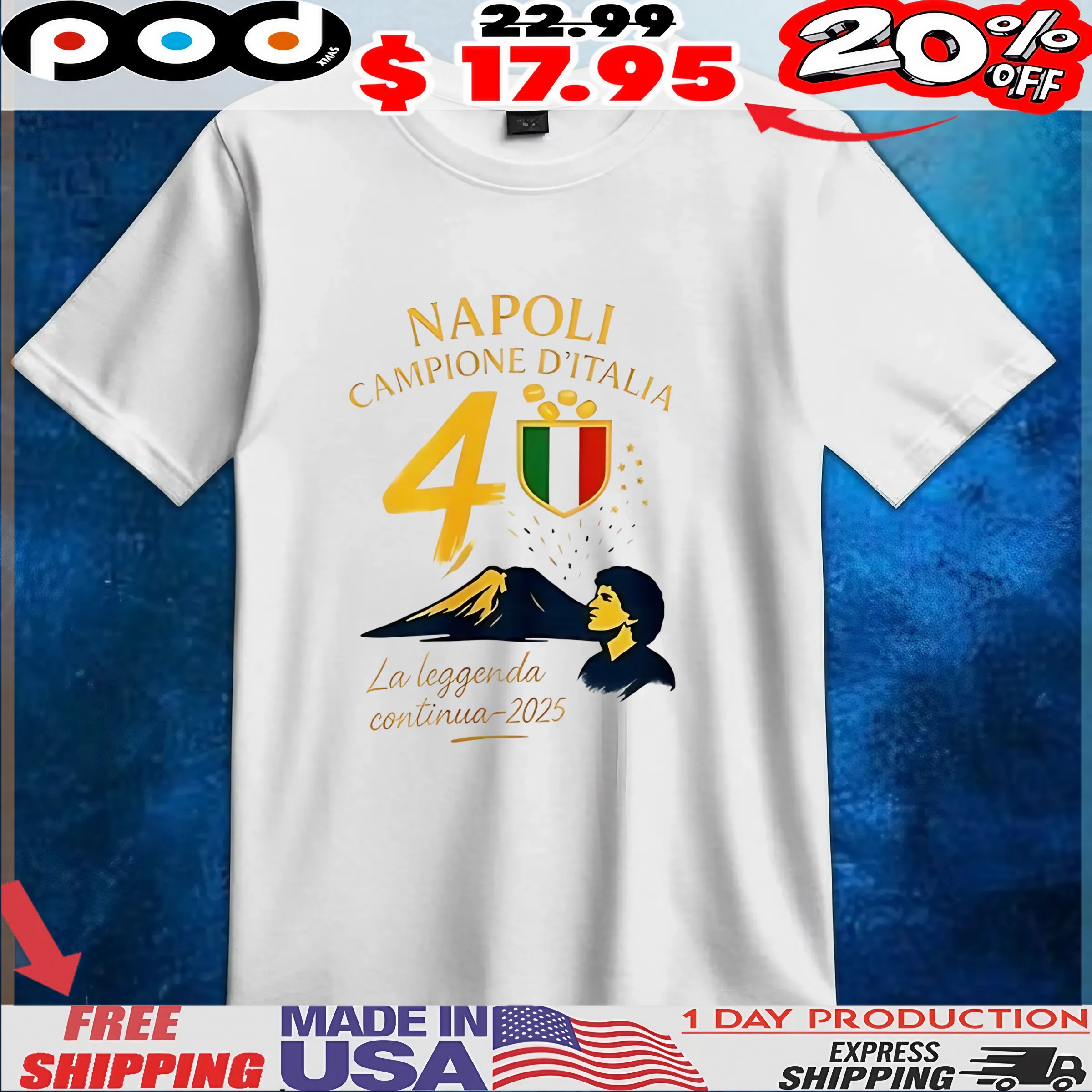 Napoli Campione D’italia La Leggenda Continua 2025 t shirt 1 Napoli Campione D’italia La Leggenda Continua 2025 t shirt