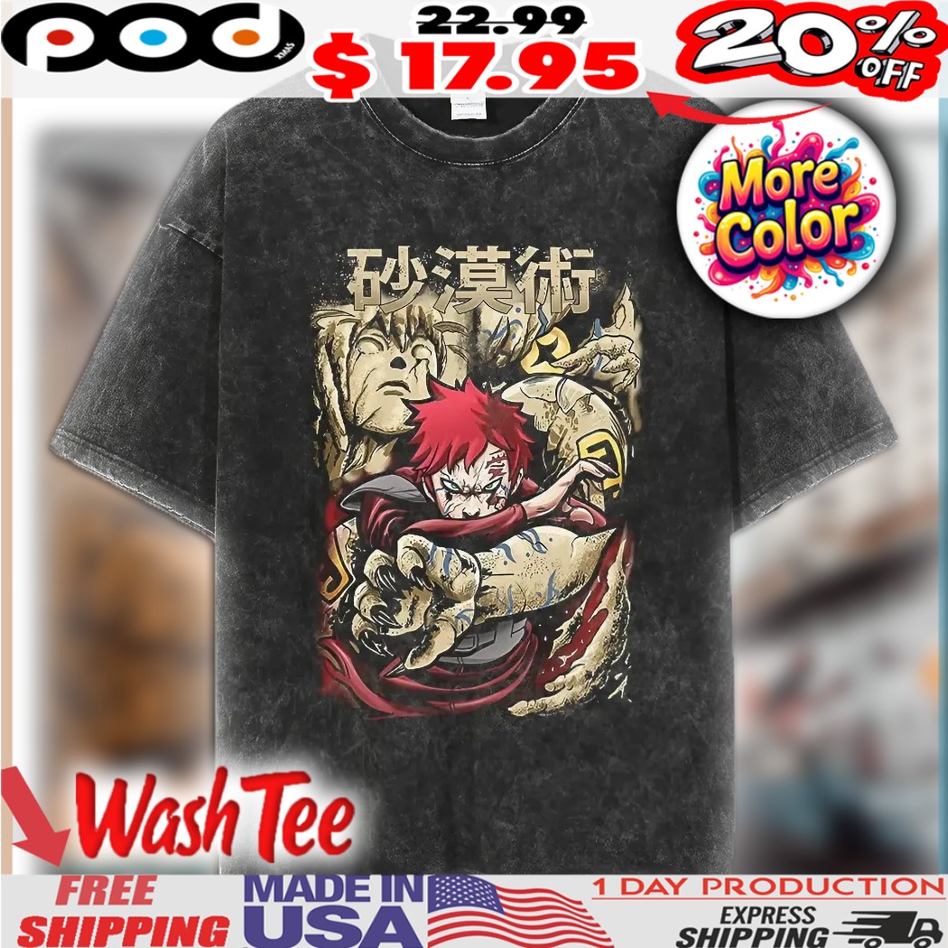 Naruto Gaara of the Desert Anime Shirt 1 Naruto Gaara of the Desert Anime Shirt