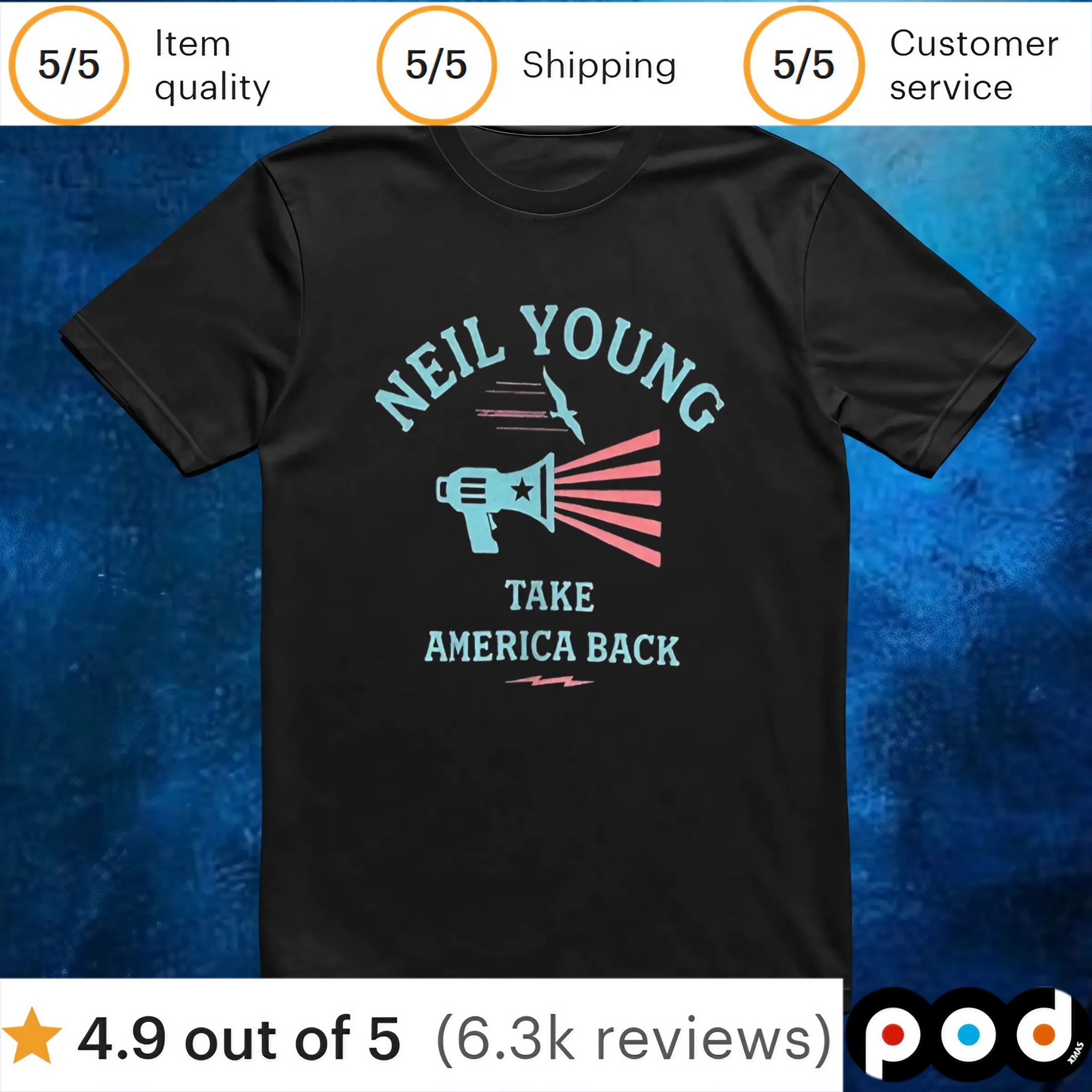 Neil Young take America back t shirt