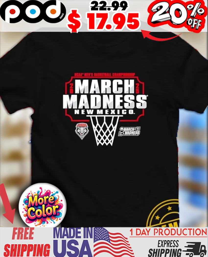 New Mexico Lobos March Madness 2025 NCAA Men’s Basketball Championship logo shirt 1 New Mexico Lobos March Madness 2025 NCAA Men’s Basketball Championship logo shirt