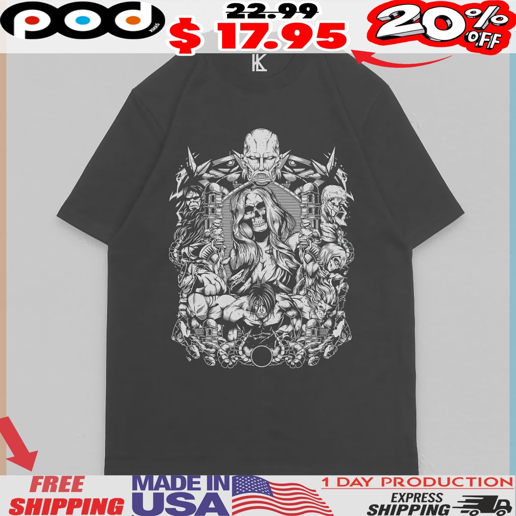 Nine Titans V2 Attack On Titan Anime Shirt