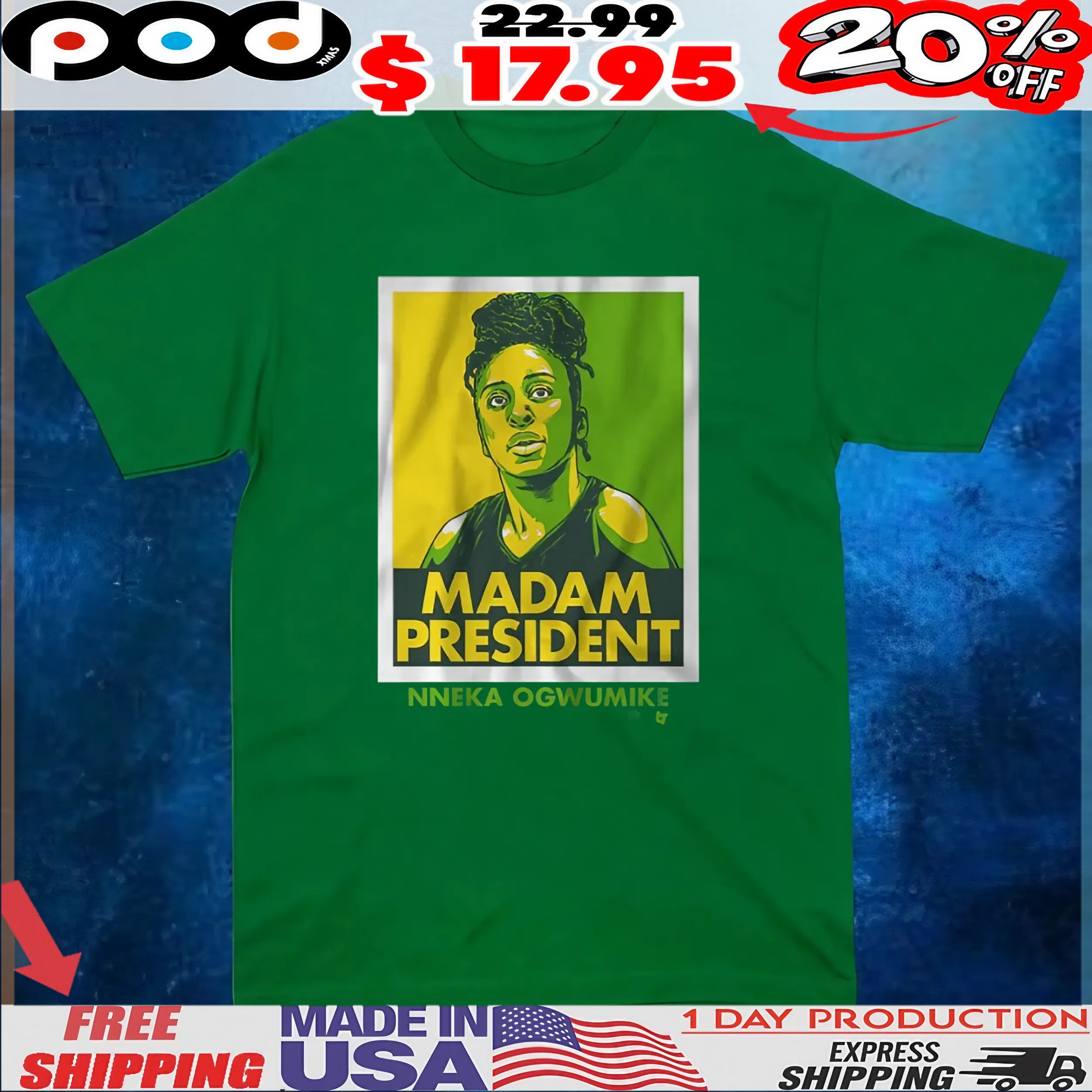 Nneka Ogwumike Madam President WNBA Players T Shirt
