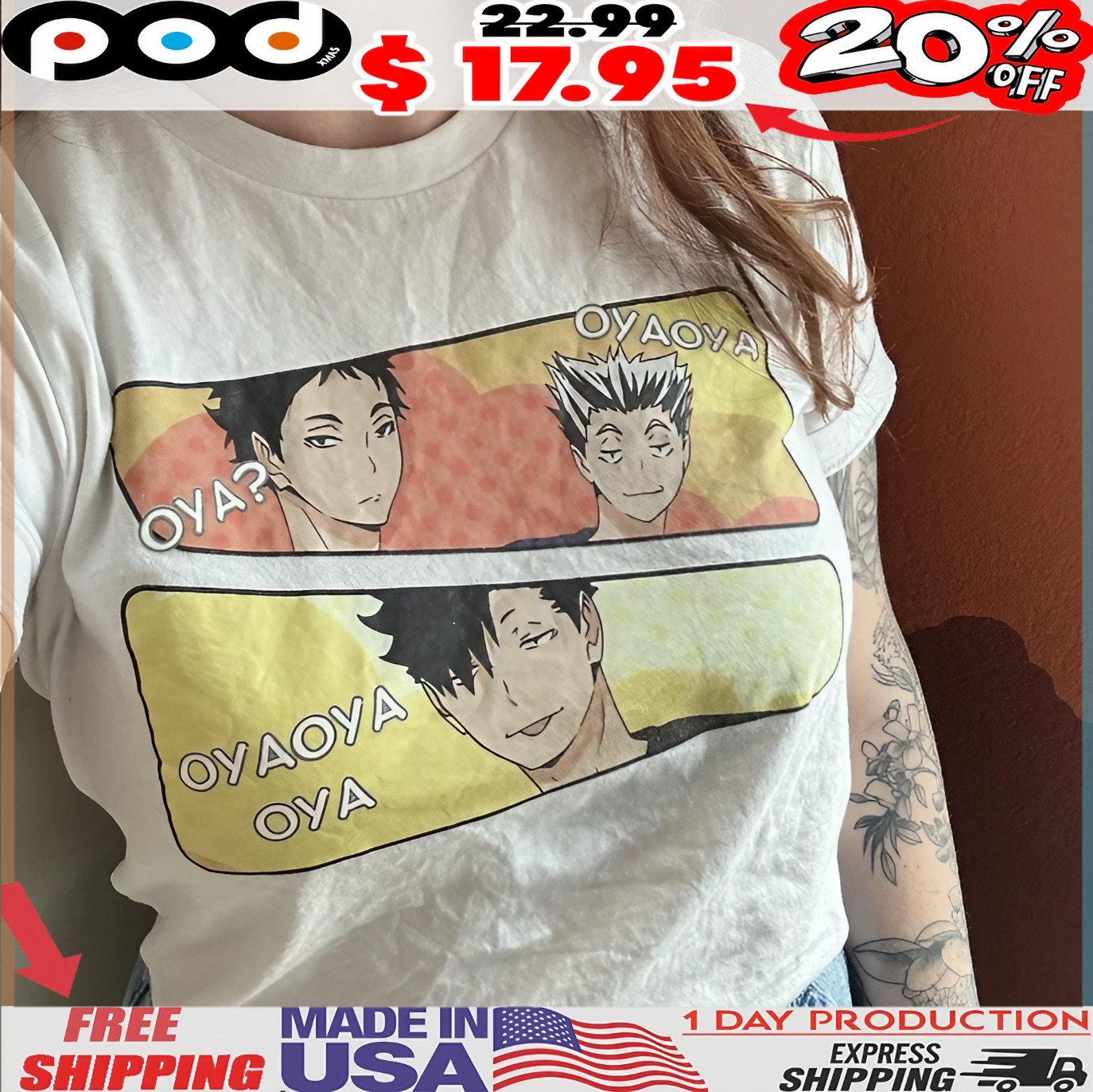 OYA OYAOYA OYAOYA OYA Haikyuu T Shirt 1 OYA OYAOYA OYAOYA OYA Haikyuu T Shirt