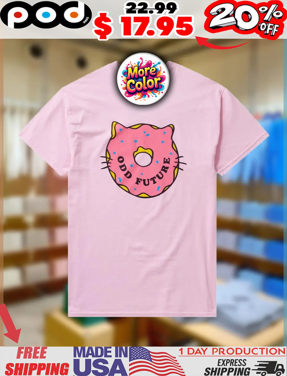 Odd Future Cat Donut Cute Shirt