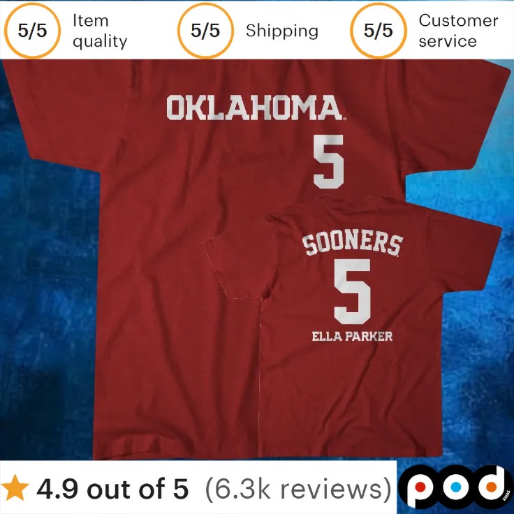 Oklahoma Softball Ella Parker 5 T Shirt