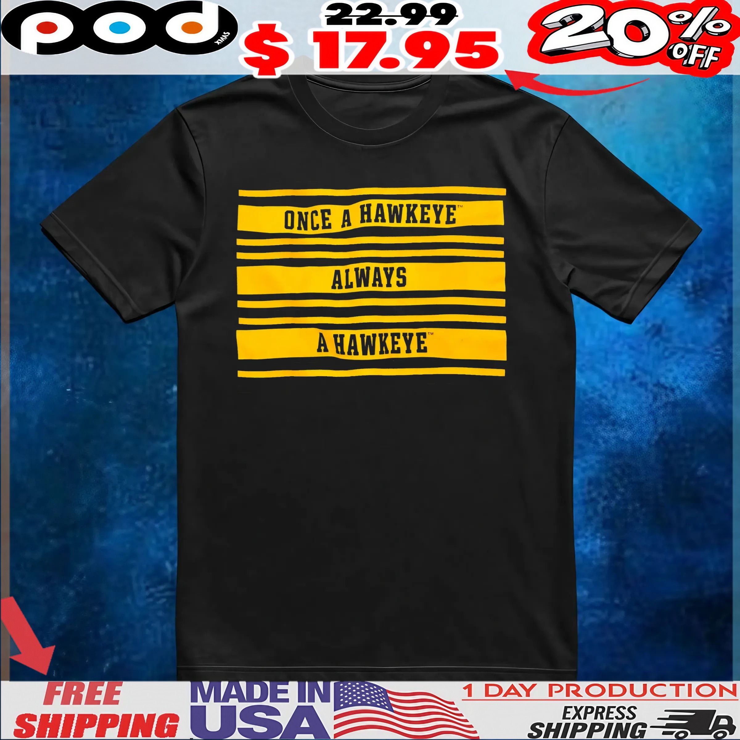 Once A Hawkeye Always A Hawkeye T Shirt 6 Once A Hawkeye Always A Hawkeye T Shirt