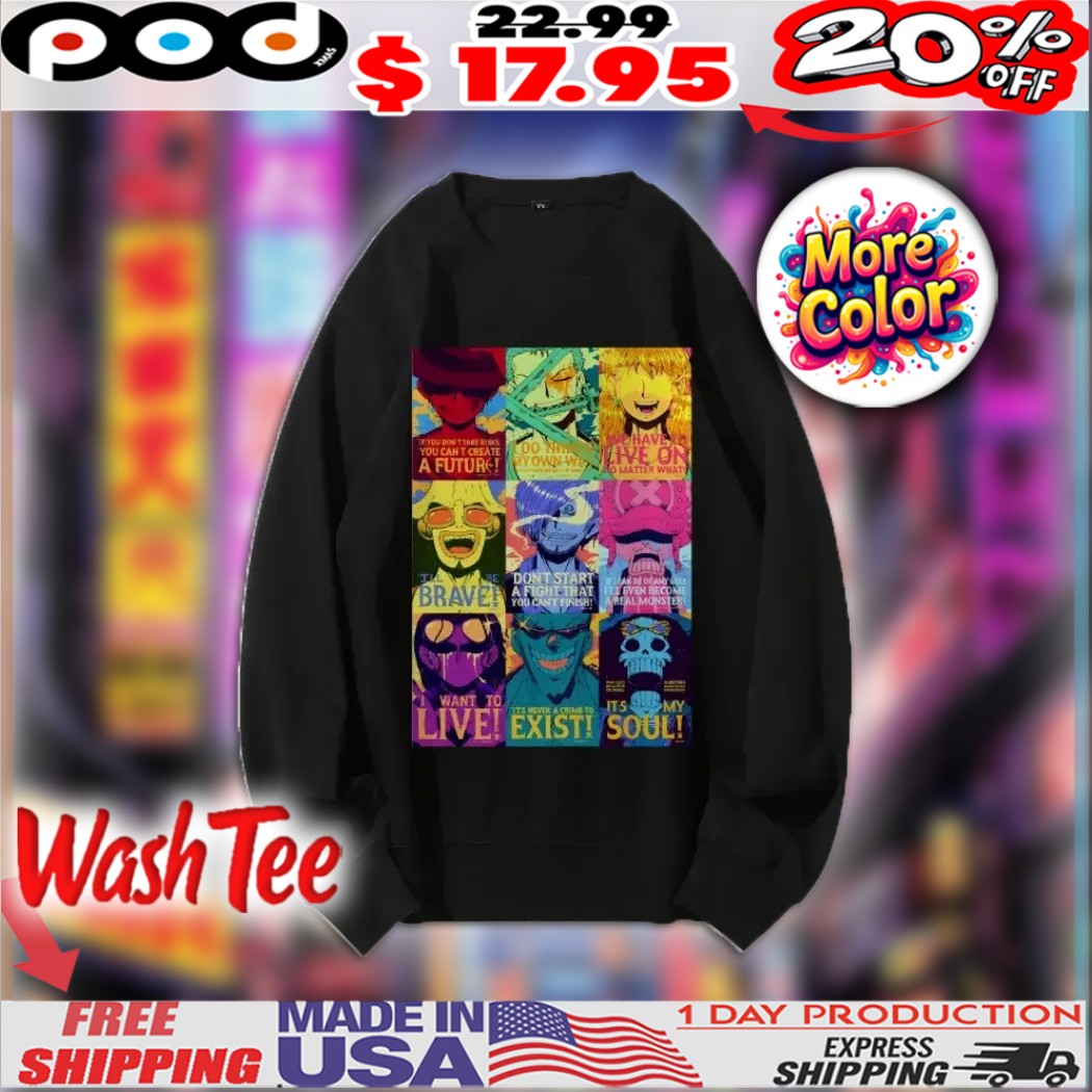 One Piece Action Figures Wanted Poster Shirt