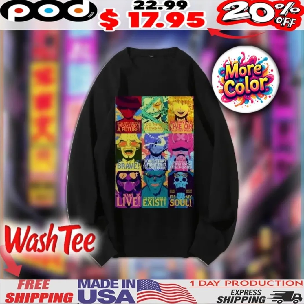 One Piece Action Figures Wanted Poster Shirt