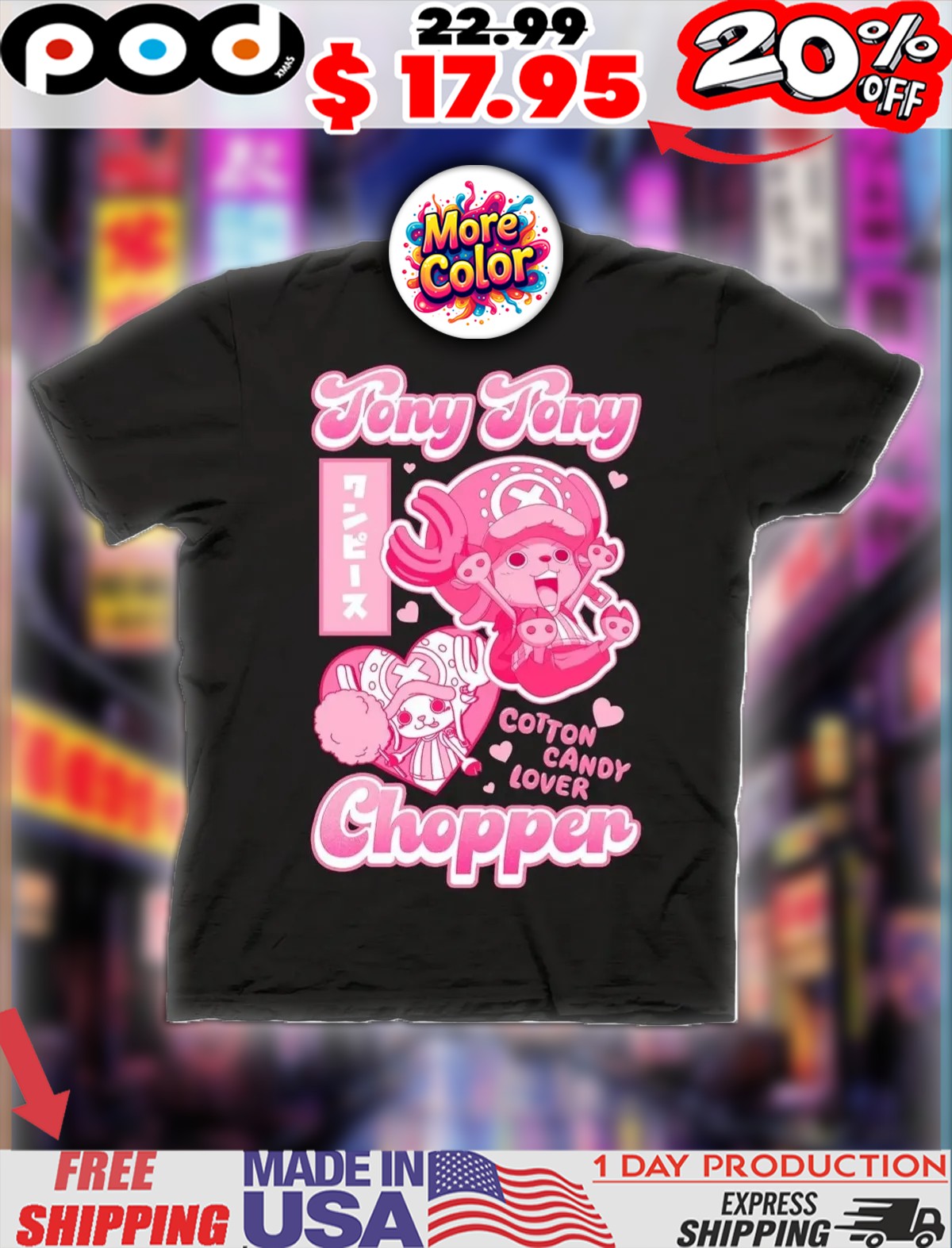 One Piece Tony Tony Chopper Cotton Candy Lover Shirt