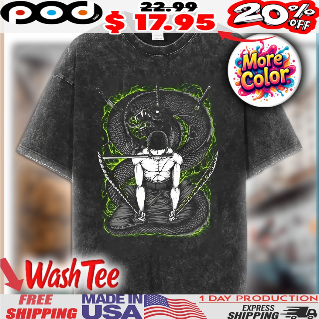 One Piece Zoro 3-sword Style Anime Shirt