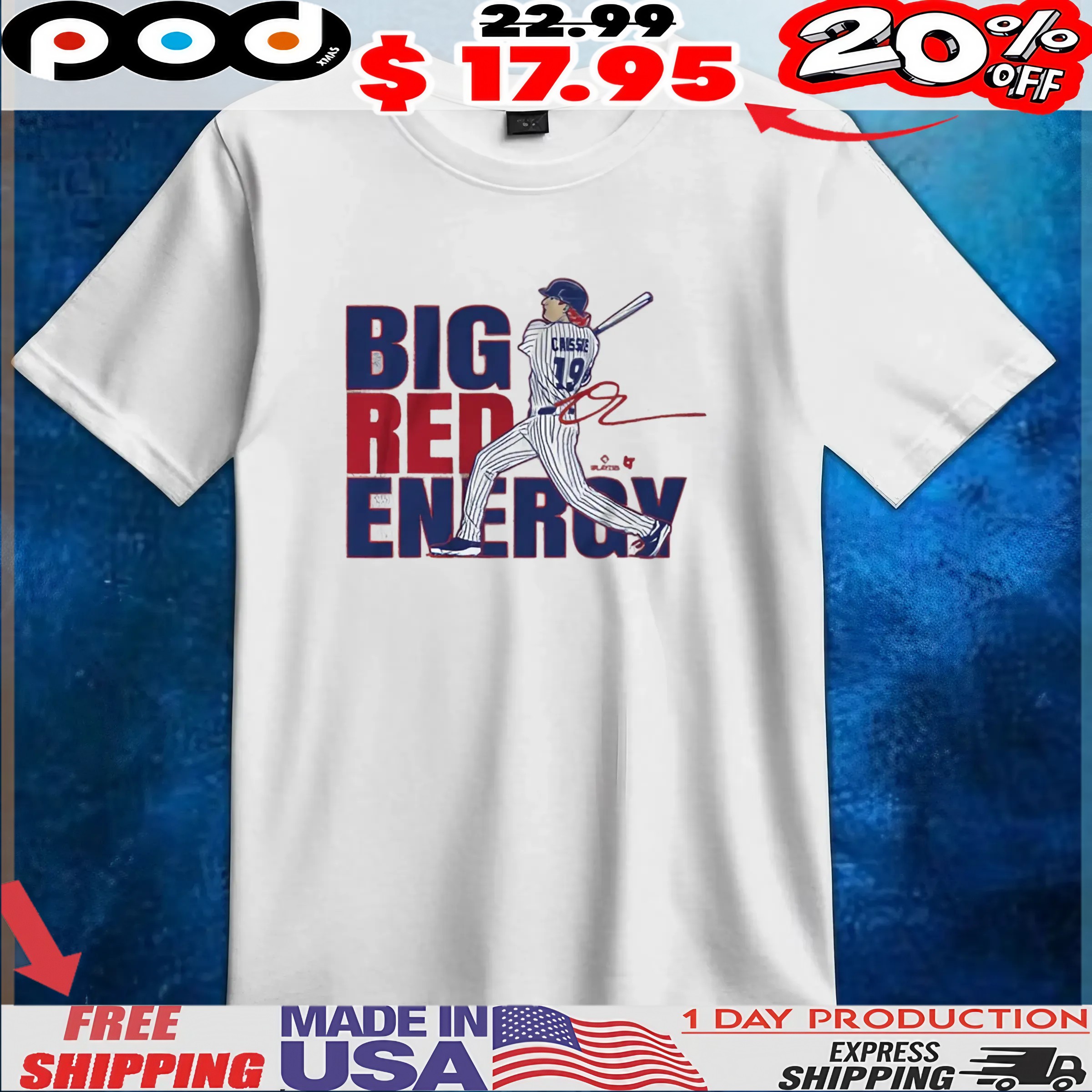 Owen Caissie Big Red Energy Signature T Shirt 6 Owen Caissie Big Red Energy Signature T Shirt