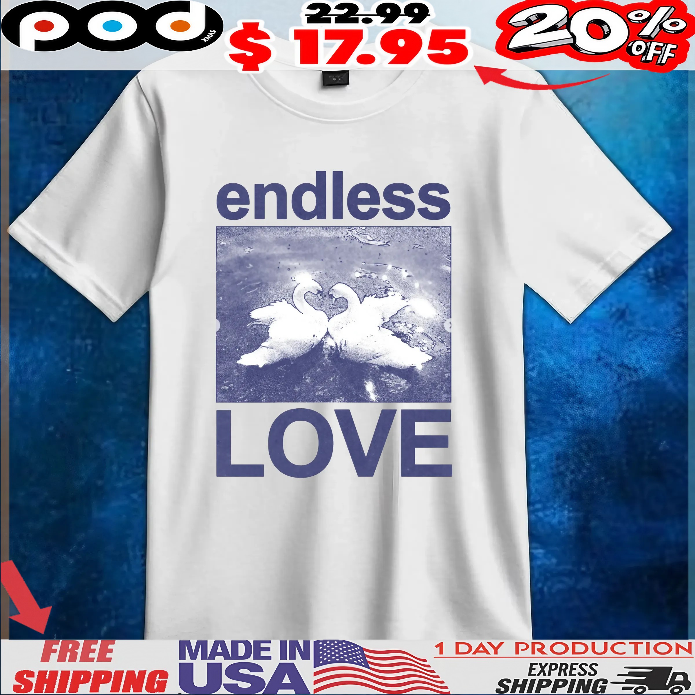 Pair Of Swans Endless Love T Shirt