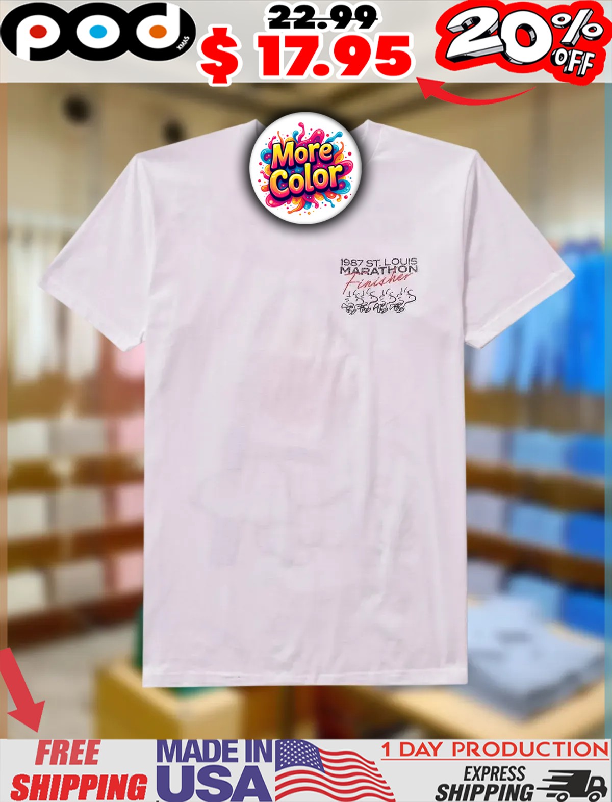 Peanuts 1987 St Louis Marathon Finisher Shirt 1 Peanuts 1987 St Louis Marathon Finisher Shirt