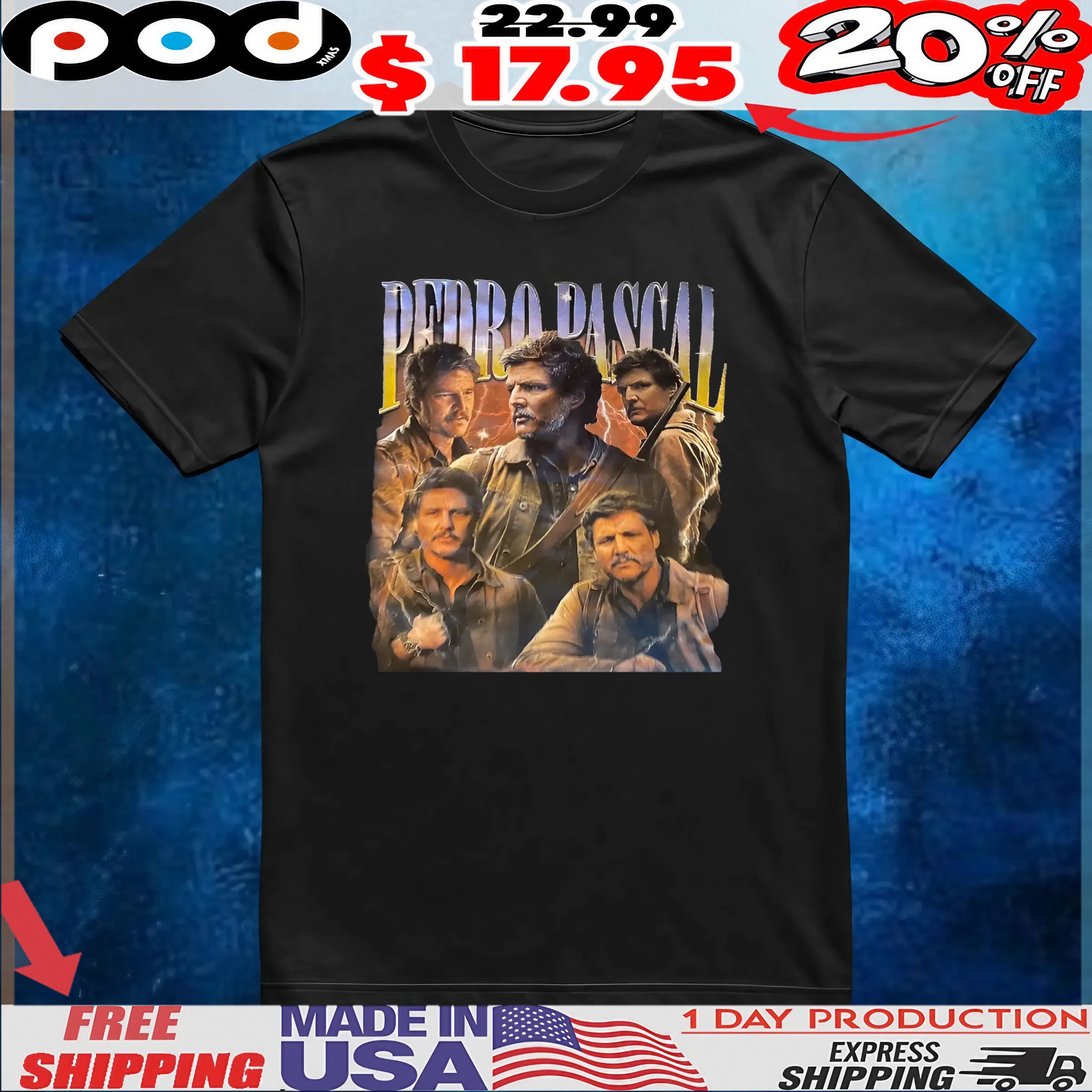 Pedro Pascal Vintage Bootleg Style 2025 T Shirt 6 Pedro Pascal Vintage Bootleg Style 2025 T Shirt