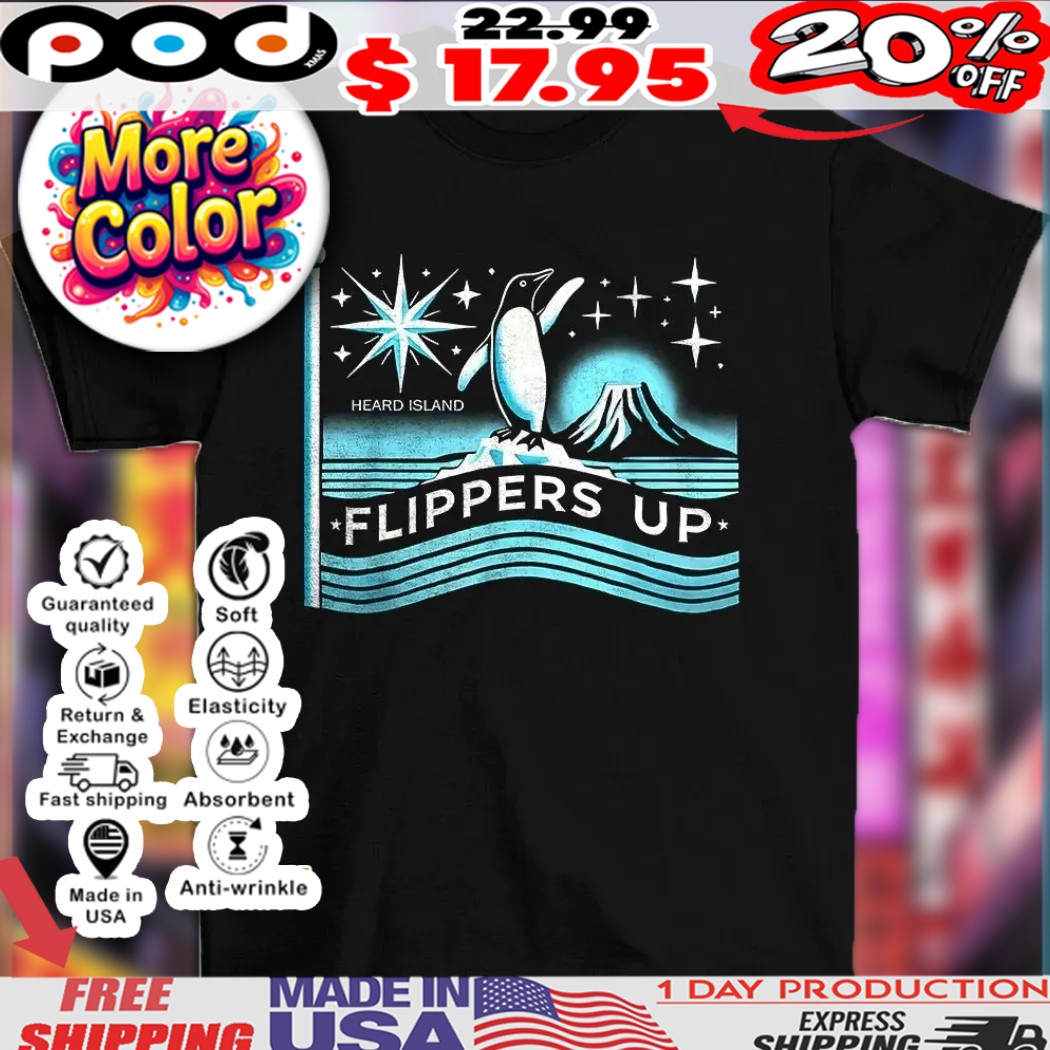 Penguins Heard island flippers up shirt
