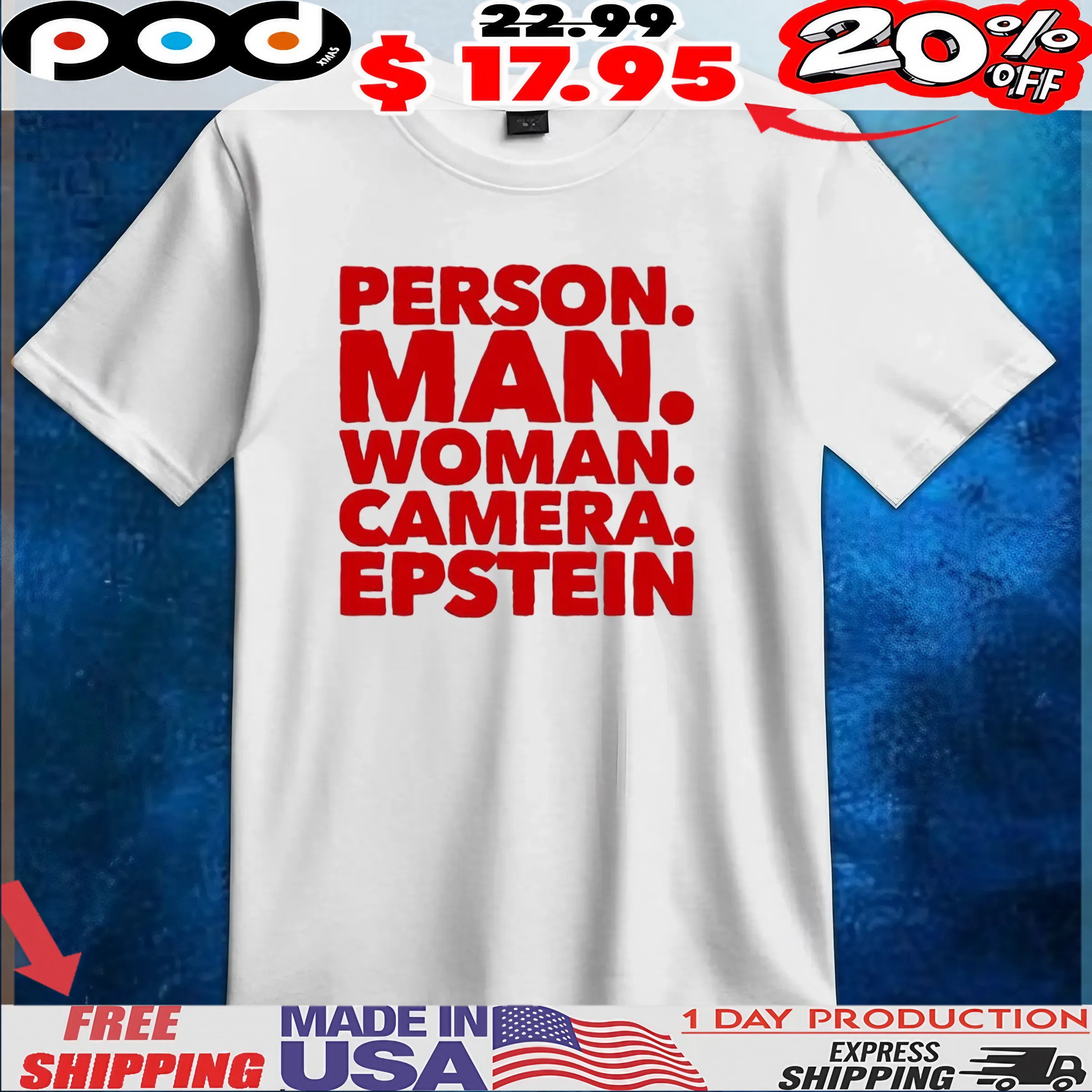 Person Man Woman Camera Epstein Cheat T Shirt