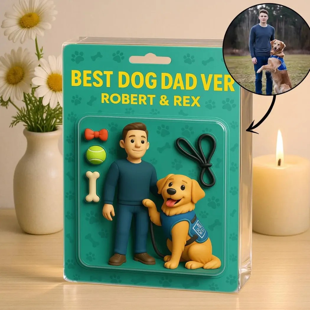 Personalized Best Dog Dad Ever Father's Day Gift Acrylic Plaque