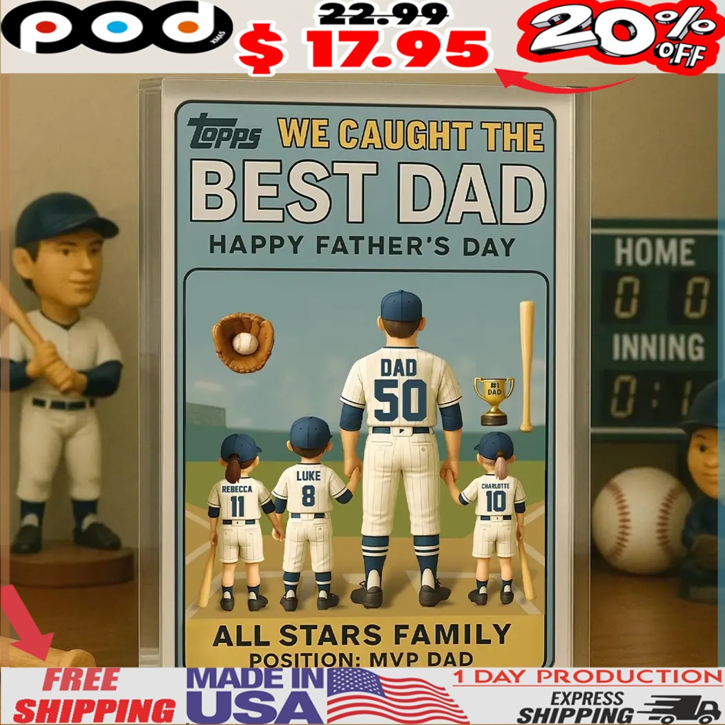 Personalized Father’s Day Gift We Caught the Best Dad Vintage Baseball Trading Card Style Acrylic Block Plaque 1 Personalized Father’s Day Gift We Caught the Best Dad Vintage Baseball Trading Card Style Acrylic Block Plaque