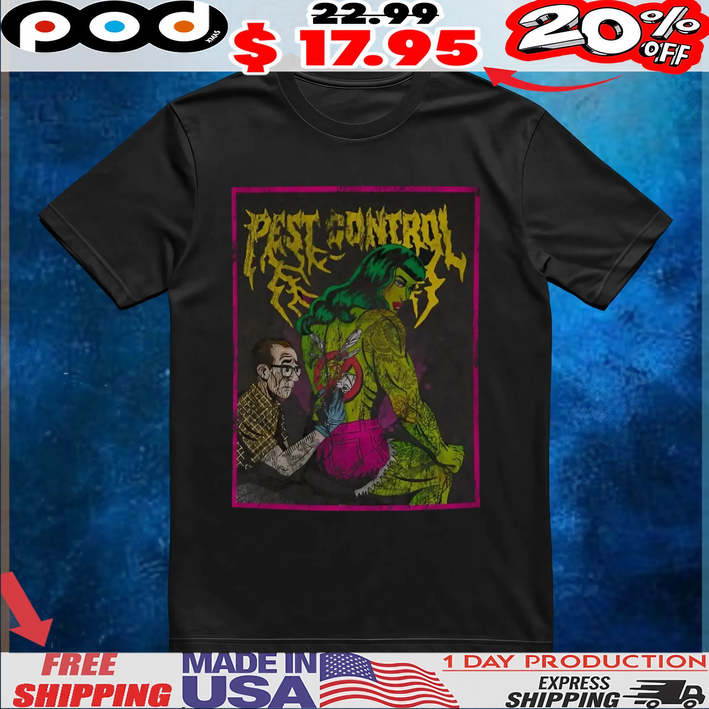 Pest Control Thrash Comic T Shirt 6 Pest Control Thrash Comic T Shirt