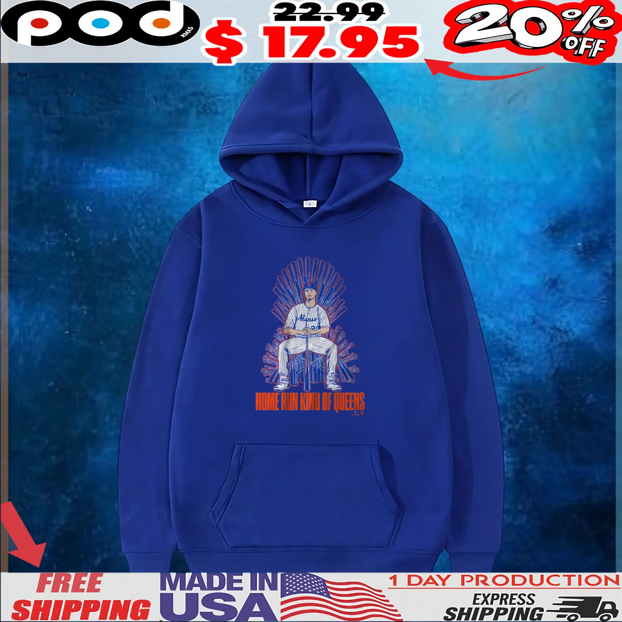 Pete Alonso Home Run King of Queens T Shirt 1 Pete Alonso Home Run King of Queens T Shirt