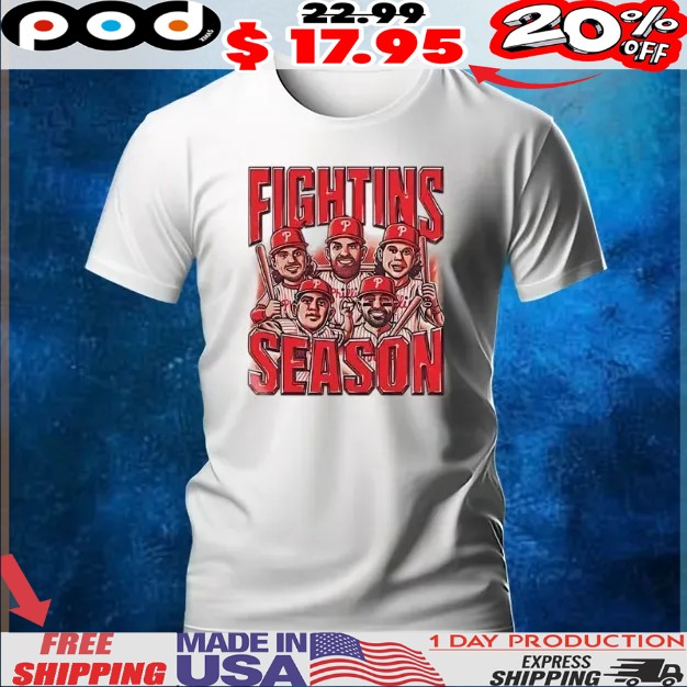 Philadelphia Phillies Fightins Season 2025 collage t shirt