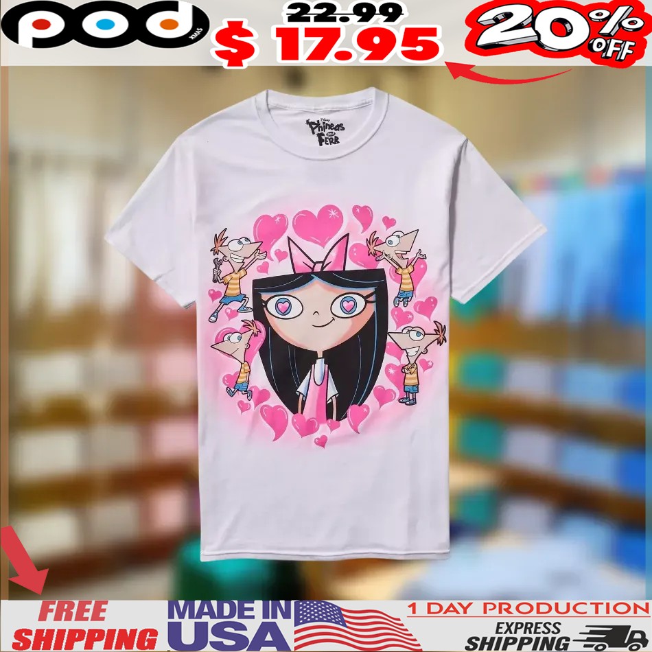 Phineas And Ferb Isabella Heart Eyes Heart Circle Shirt