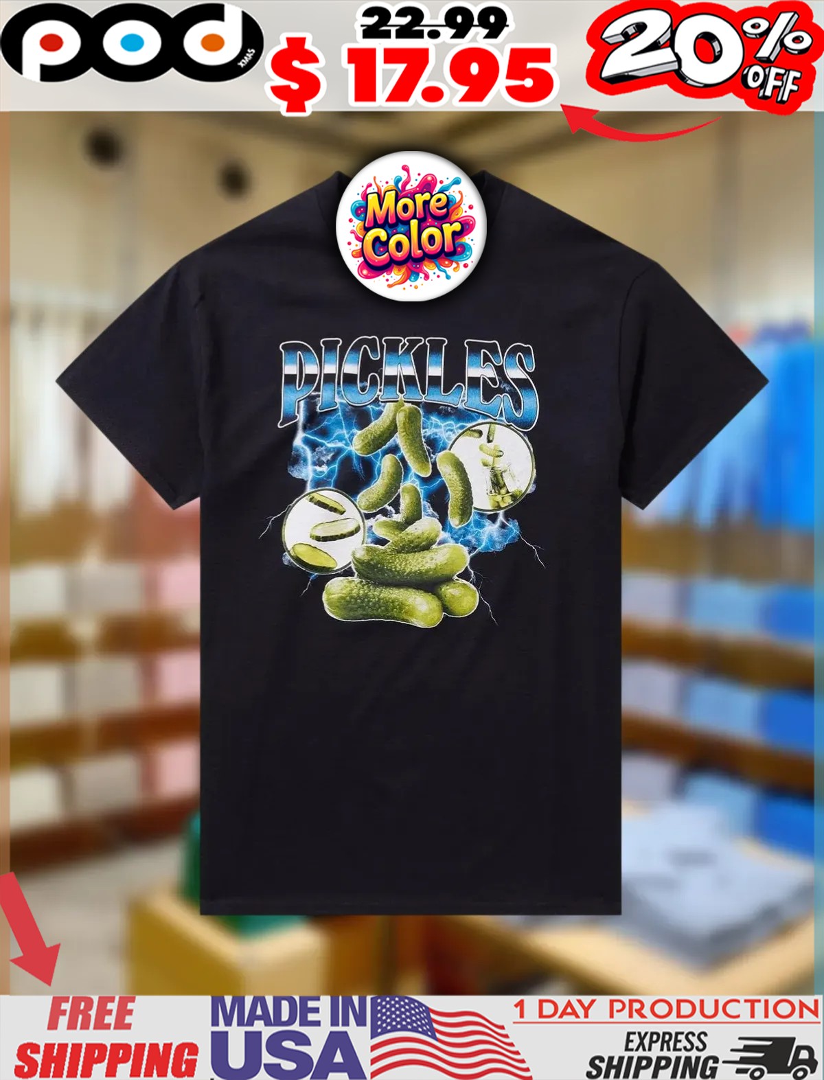 Pickles lightning vintage shirt