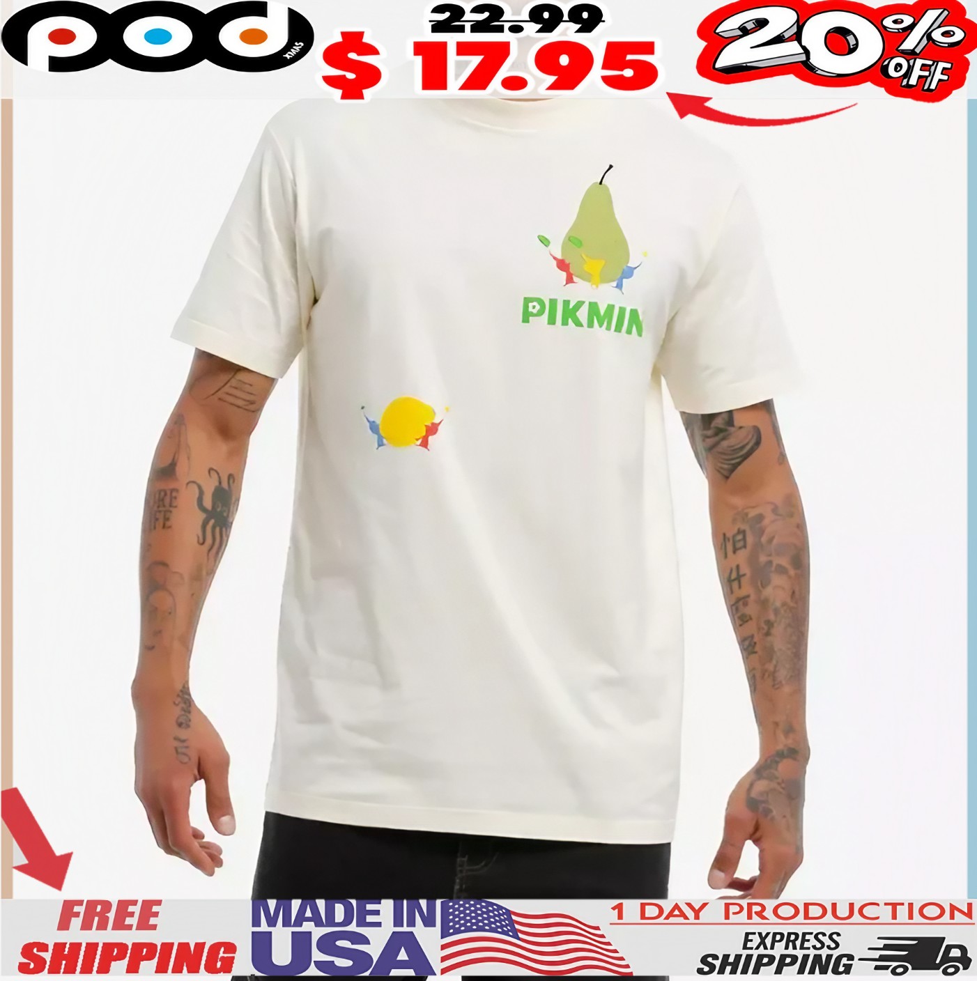 Pikmin Fruit Two-Sided T Shirt