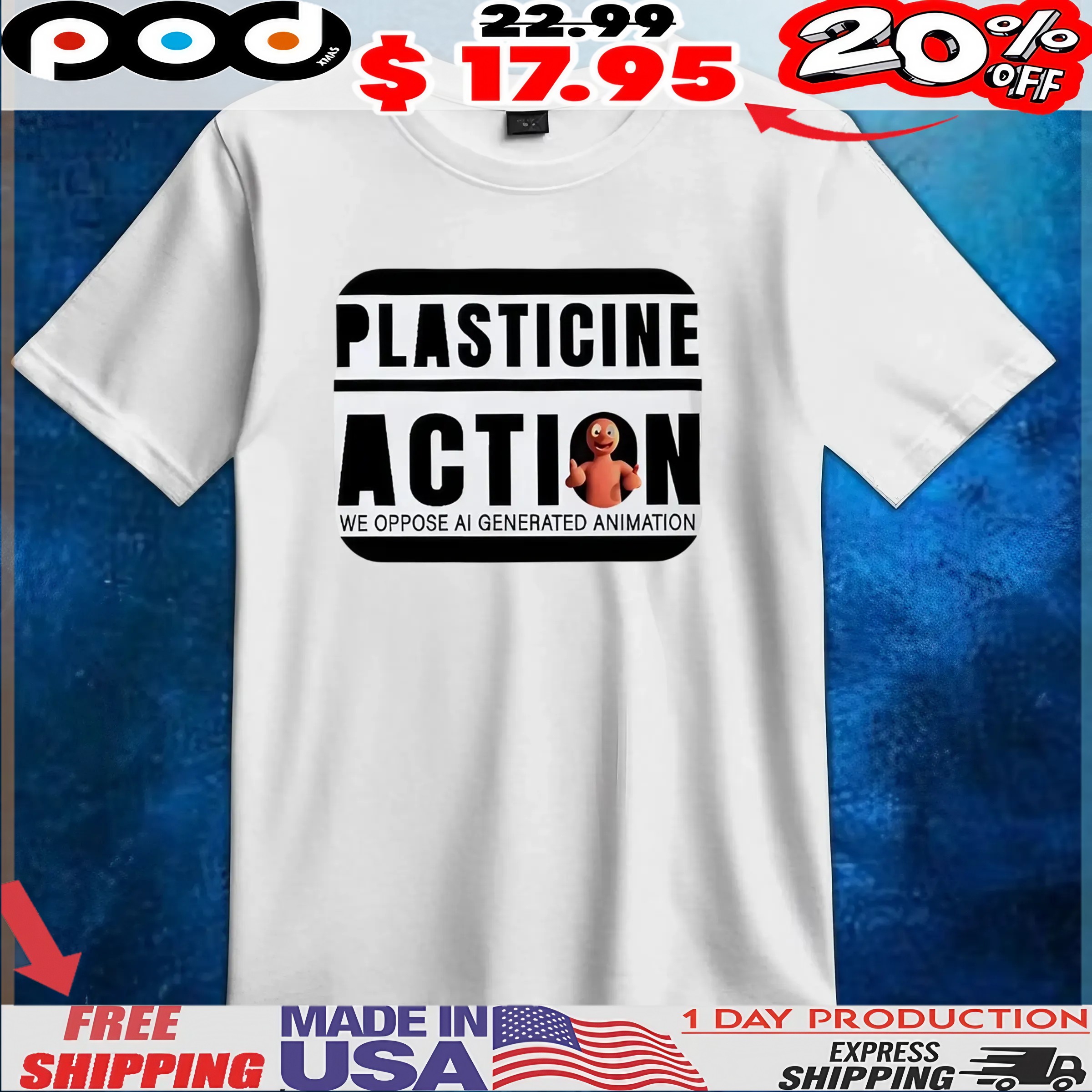 Plasticine Action We Oppose AI Generated Animation Shirt 6 Plasticine Action We Oppose AI Generated Animation Shirt