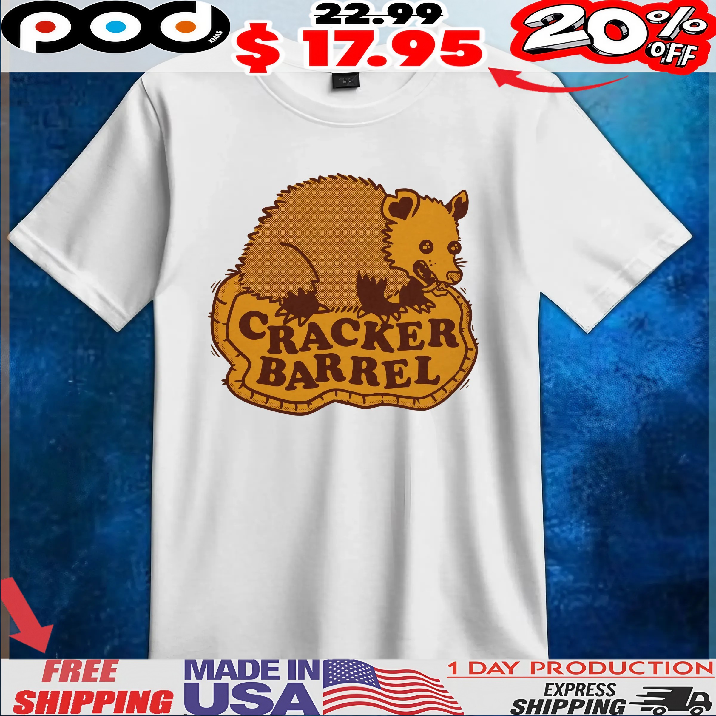 Possum Cracker Barrel Logo T Shirt 6 Possum Cracker Barrel Logo T Shirt