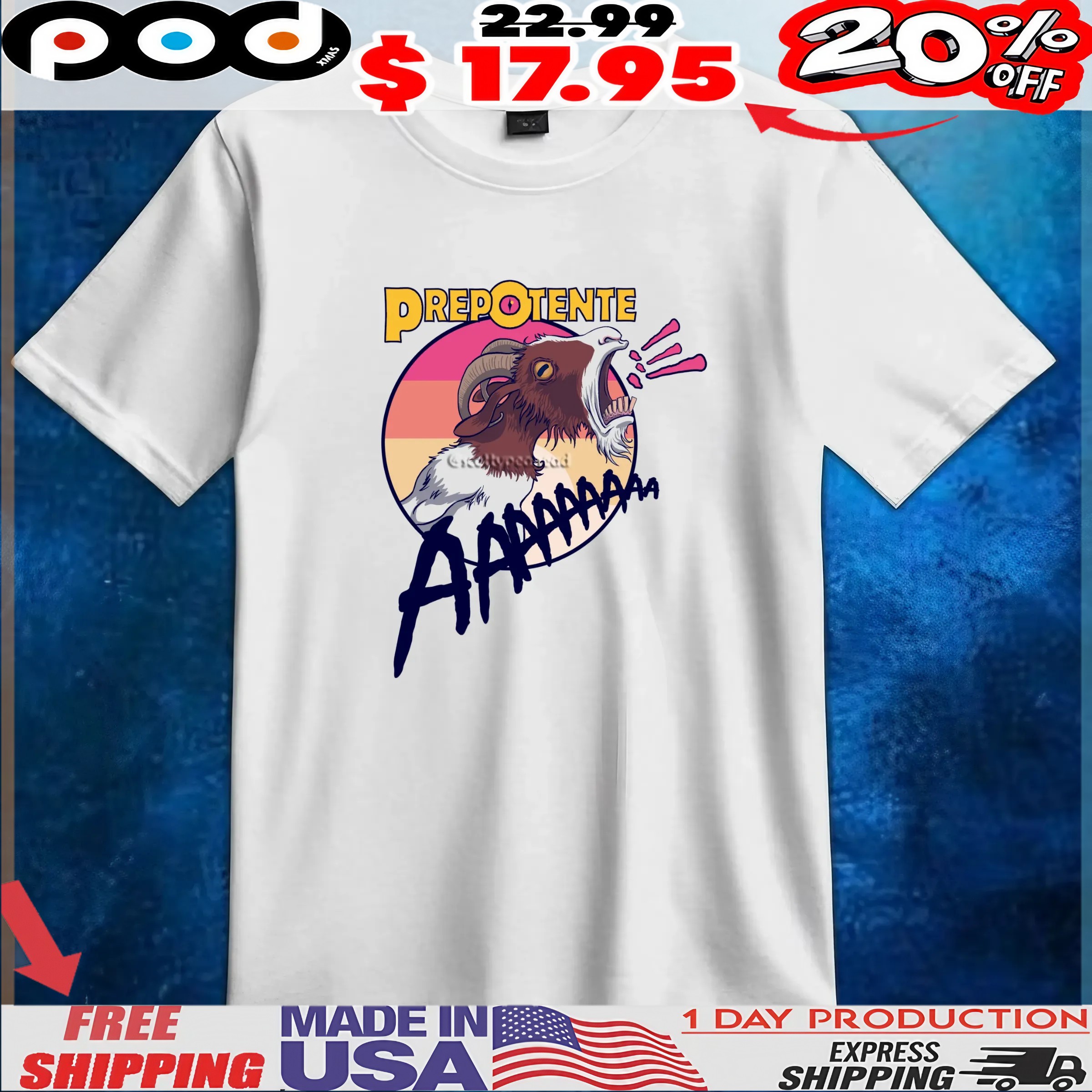 Prepotente Aaaaa Goat T Shirt