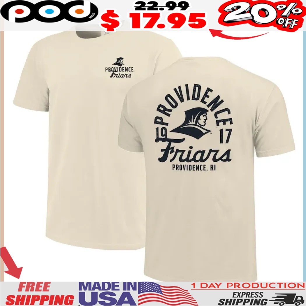 Providence Friars RI 19 17 Mascot Overlay Vintage Shirt 1 Providence Friars RI 19 17 Mascot Overlay Vintage Shirt