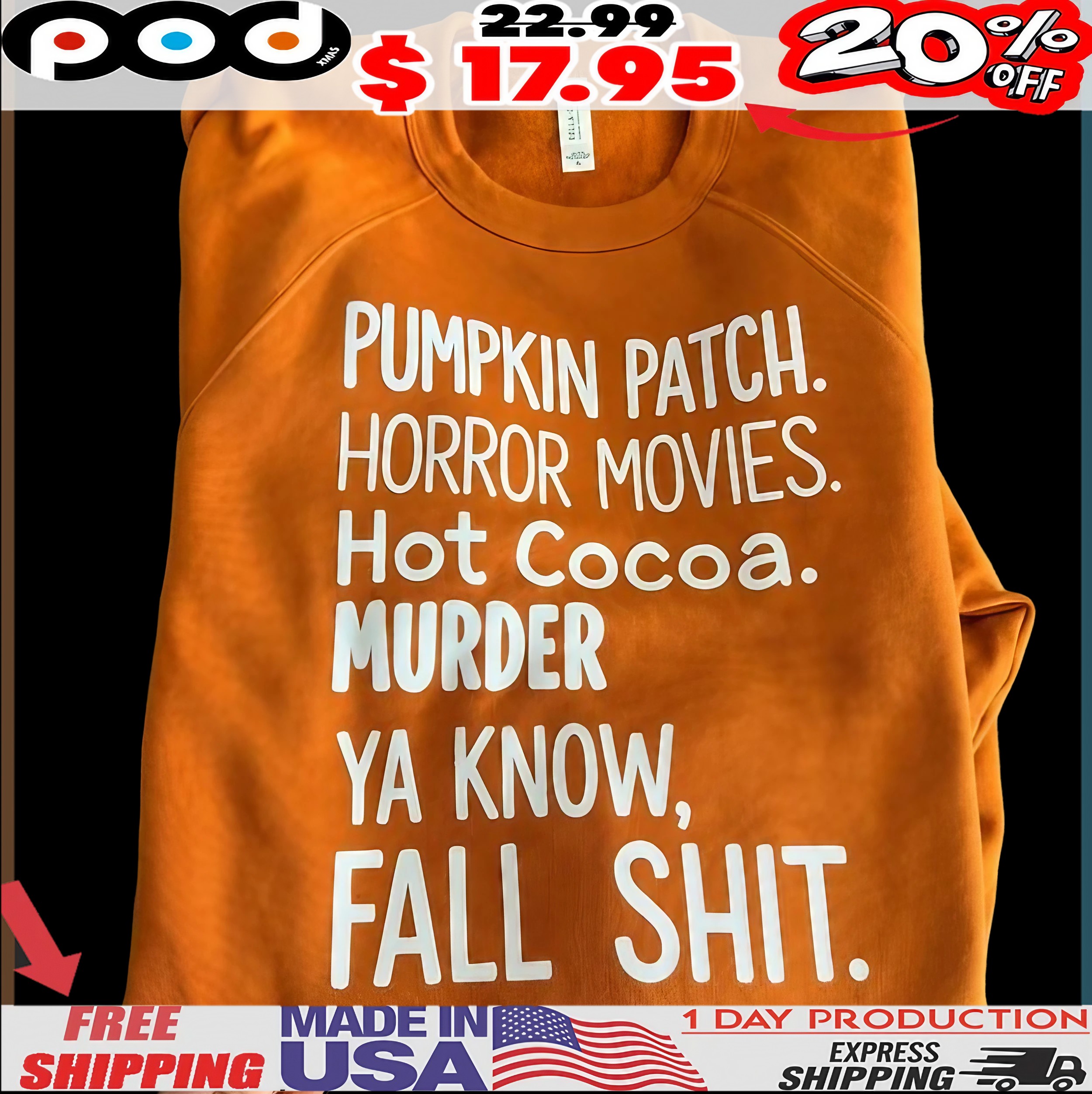Pumpkin Patch Horror Movies Hot Cocoa Murder Ya Know, Fall Shit Halloween T Shirt 1 Pumpkin Patch Horror Movies Hot Cocoa Murder Ya Know, Fall Shit Halloween T Shirt