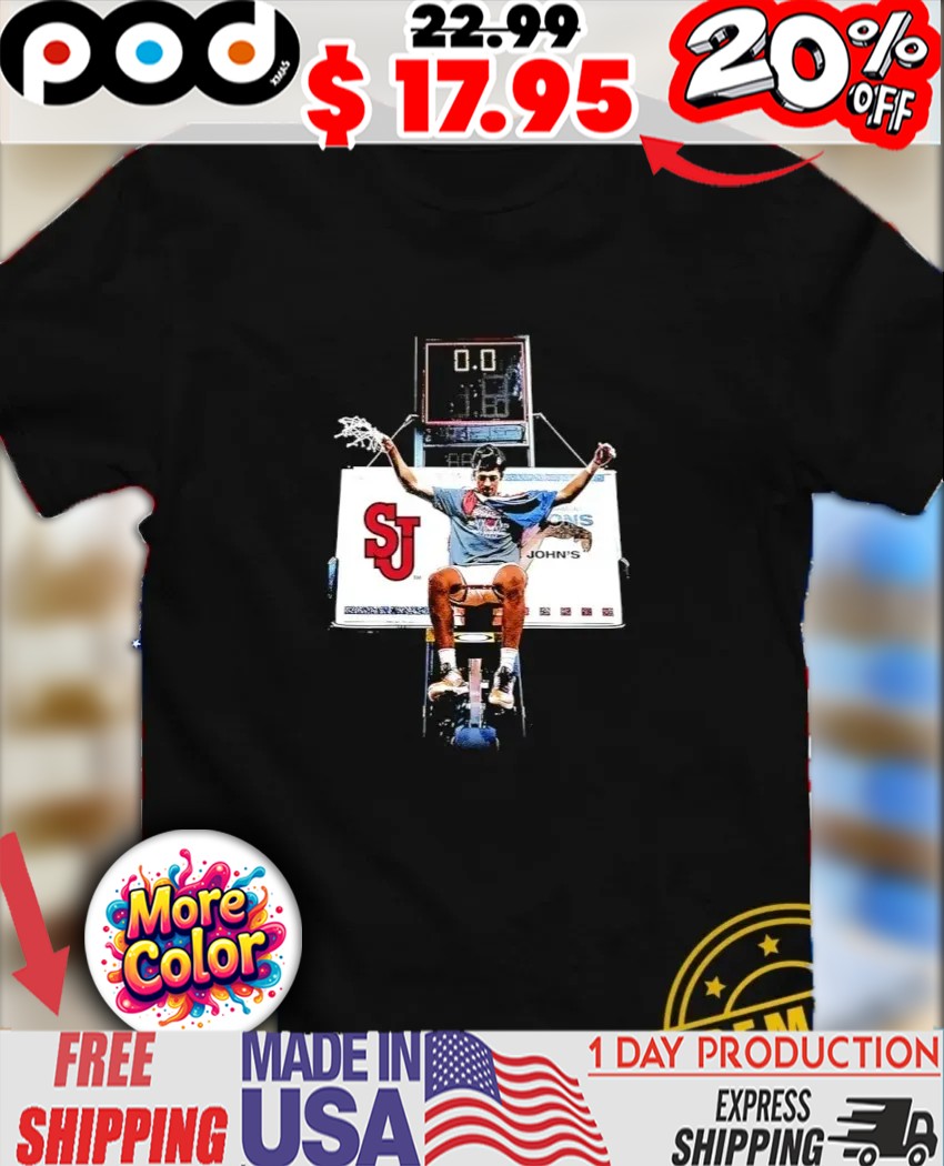 RJ Luis Jr St John’s Red Storm net cutting vintage shirt 1 RJ Luis Jr St John’s Red Storm net cutting vintage shirt