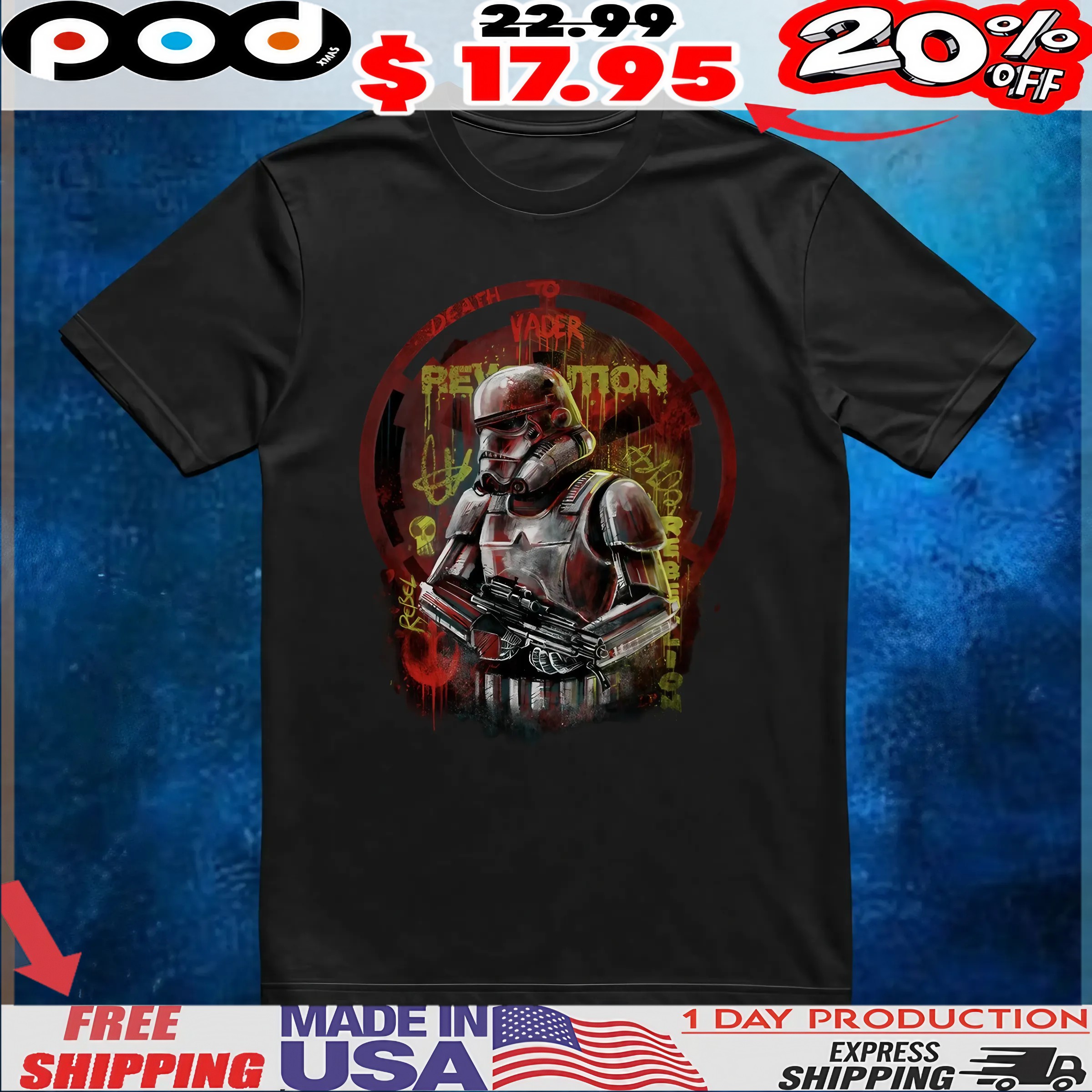 Revolution Death To Vader Graphic T Shirt 1 Revolution Death To Vader Graphic T Shirt