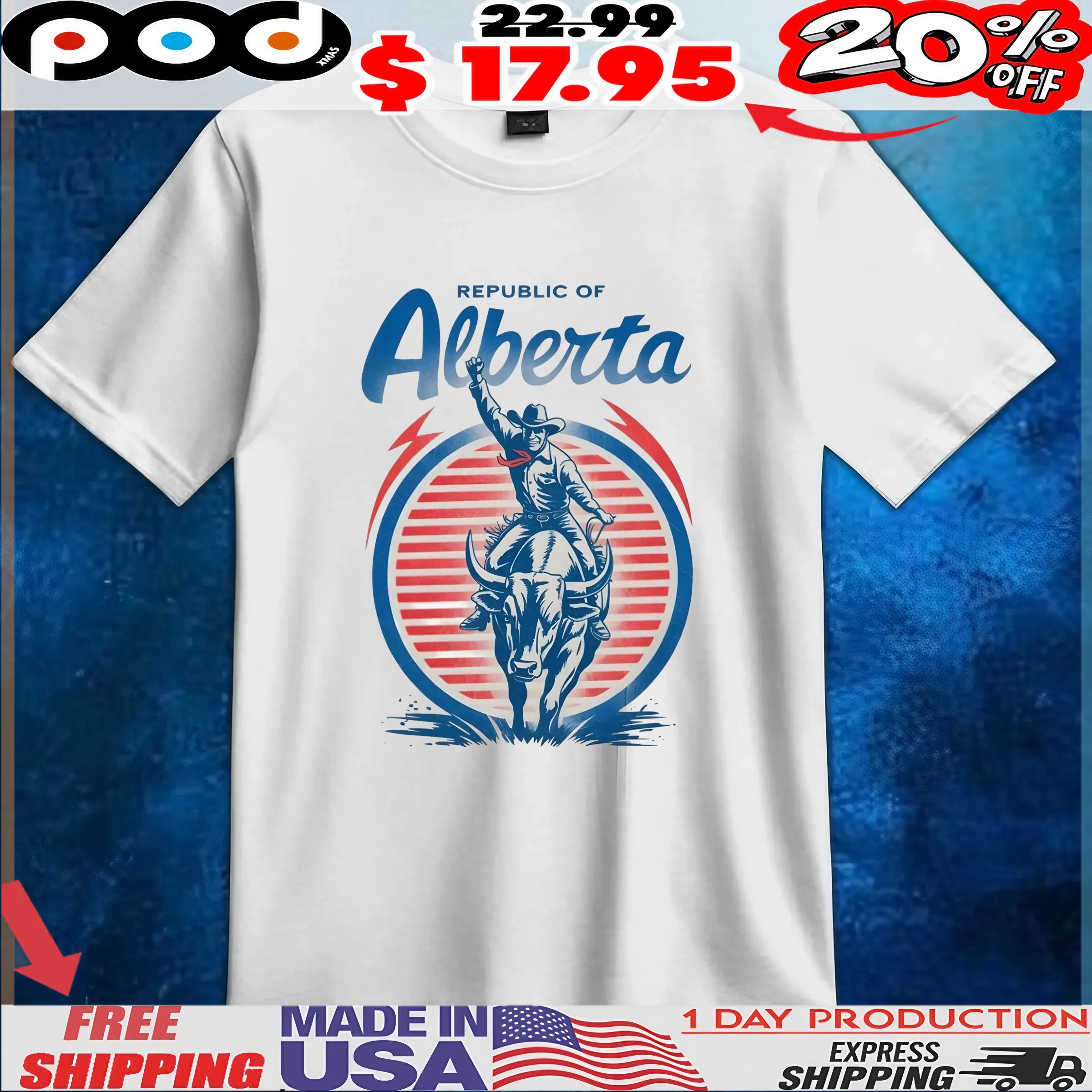 Rider Of The Republic Of Alberta T Shirt