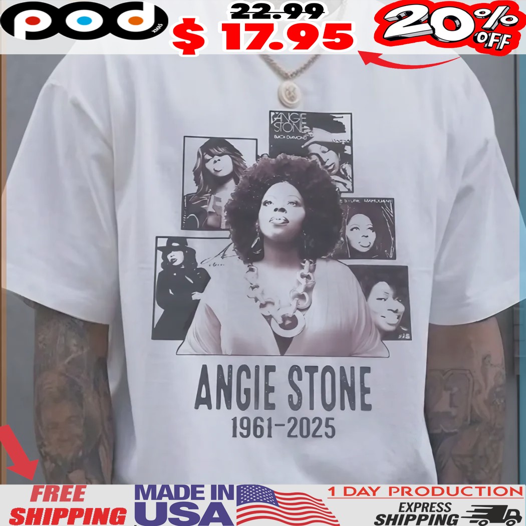 Rip Angie Stone 1961 2025 Paradise Retro Singer Shirt
