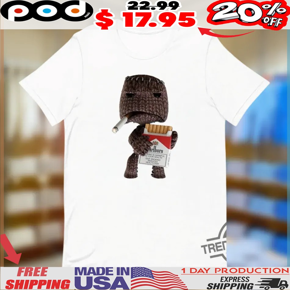 Sackboy Smoking Marlboro Shirt 1 Sackboy Smoking Marlboro Shirt