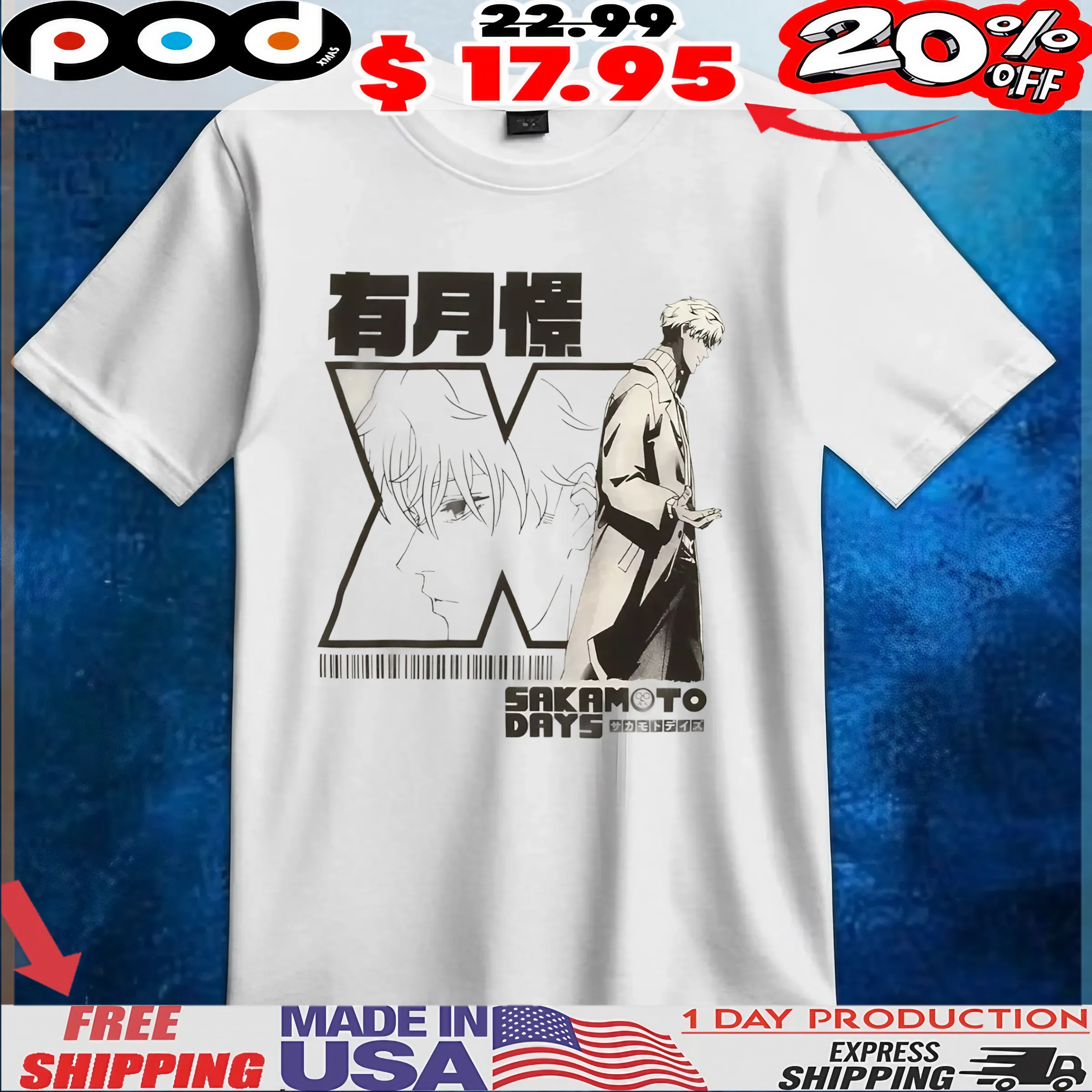 Sakamoto Days X Portrait Anime T Shirt 6 Sakamoto Days X Portrait Anime T Shirt