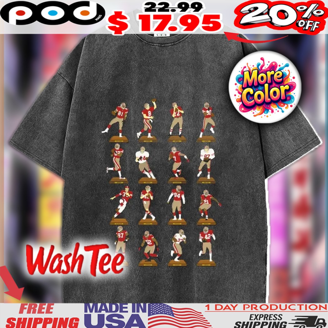 San Francisco 49ers inspired Legends Football Figures Tribute Shirt