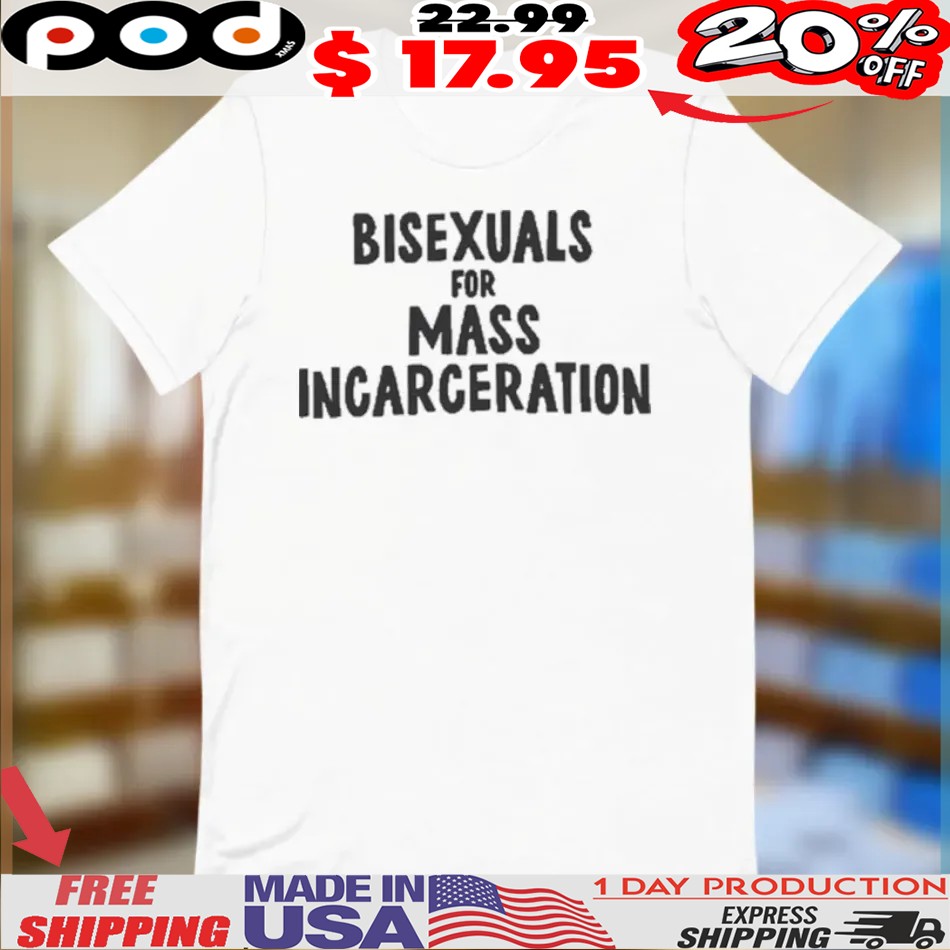 Sarah Sherman Wearing Bisexuals For Mass Incarceration Shirt