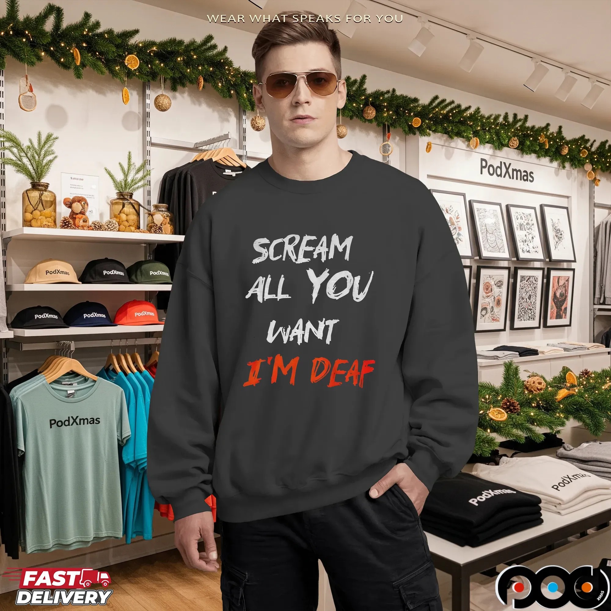 Scream all you want I’m deaf Halloween shirt