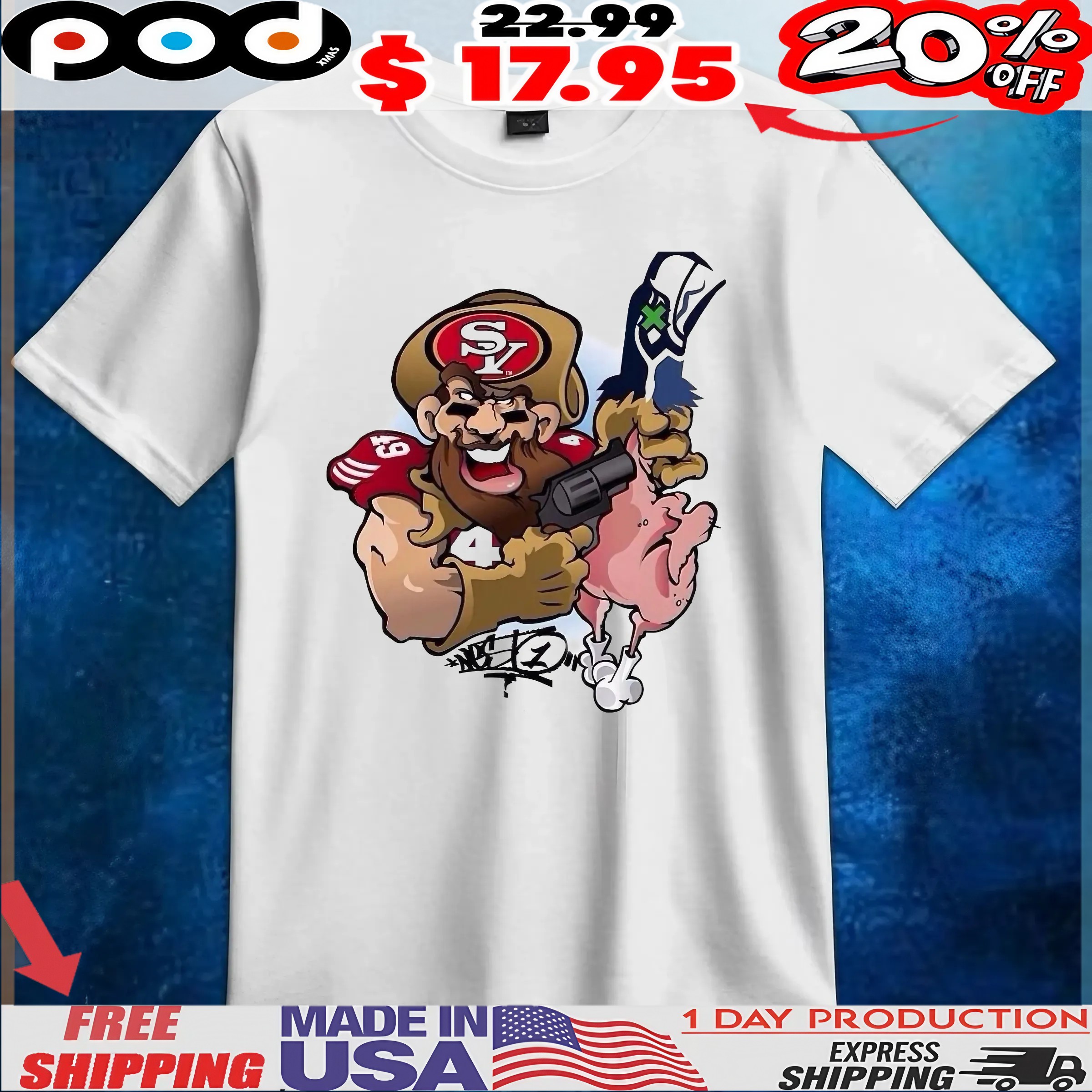 Seattle Seahawks vs San Francisco 49ers 2025 T Shirt 6 Seattle Seahawks vs San Francisco 49ers 2025 T Shirt